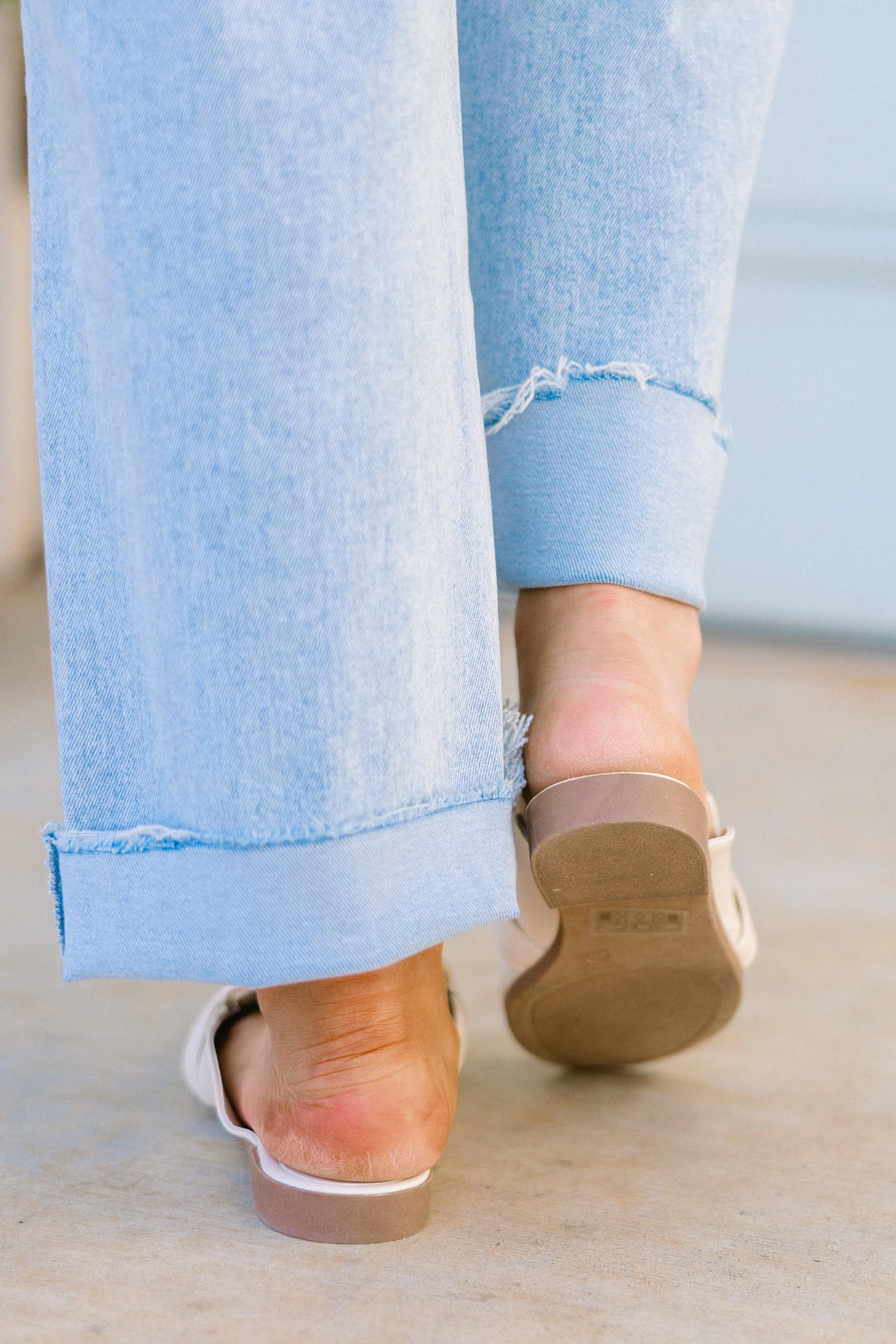 Keep Holding On Mules, Ivory - Giverhouse