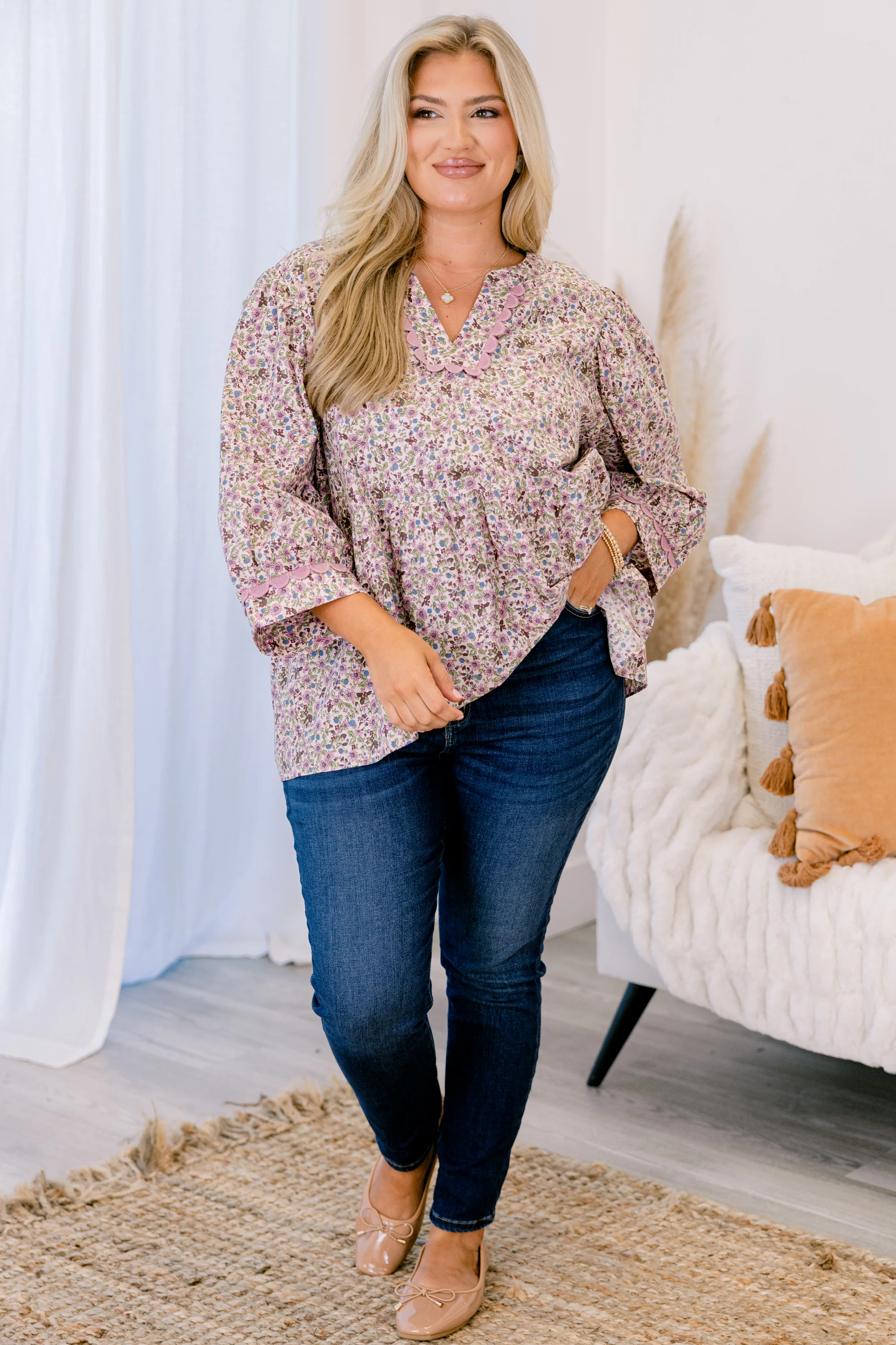 LaLa Land Love Top, Pink Floral - Giverhouse