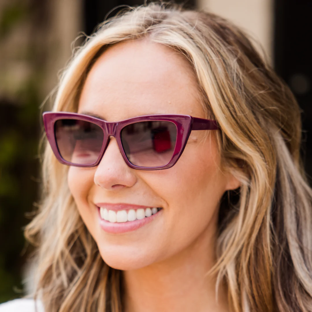 Can't Outshine Me Sunglasses, Burgundy - Giverhouse