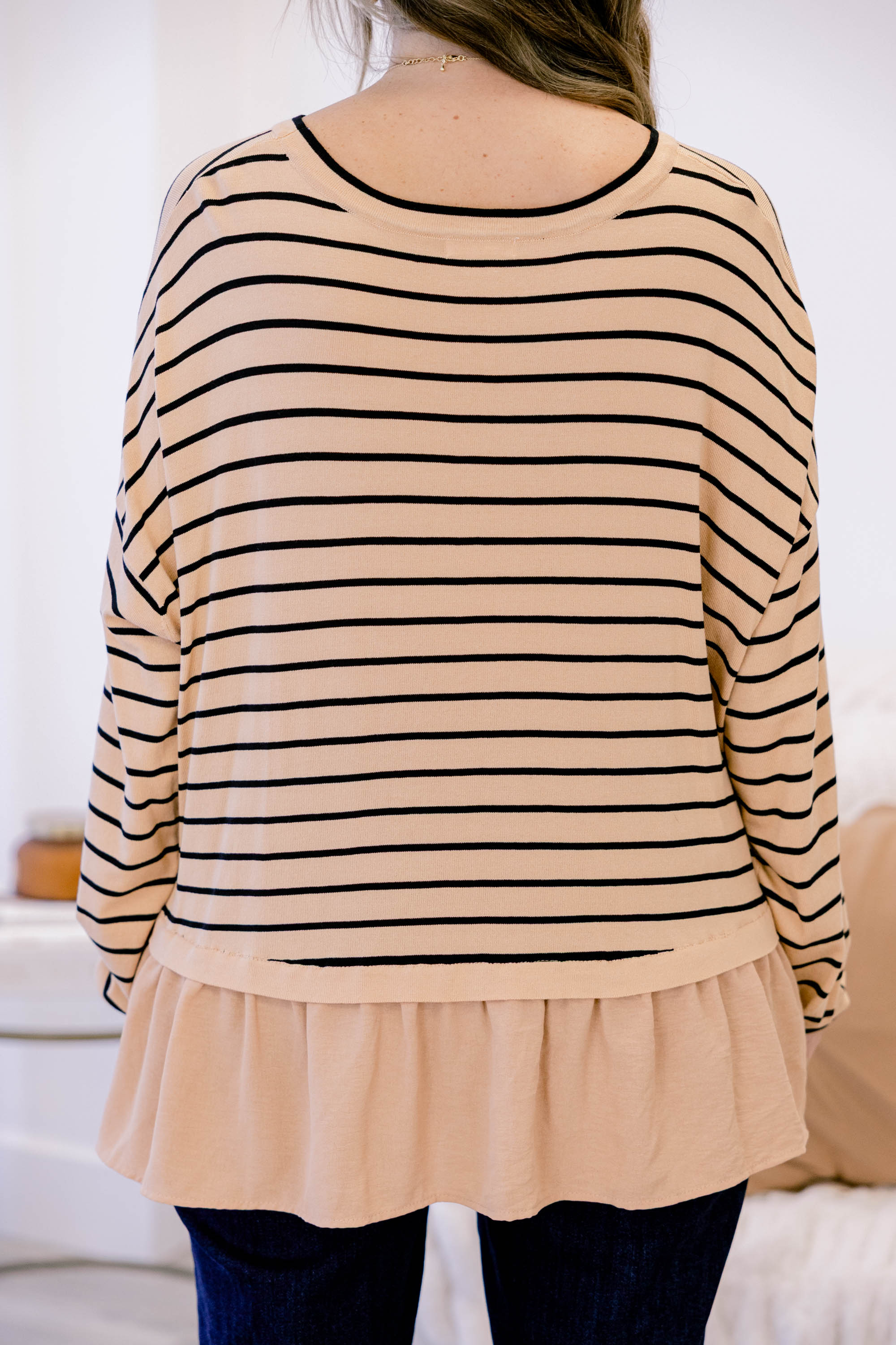 Hard At Work Top, Khaki - Giverhouse