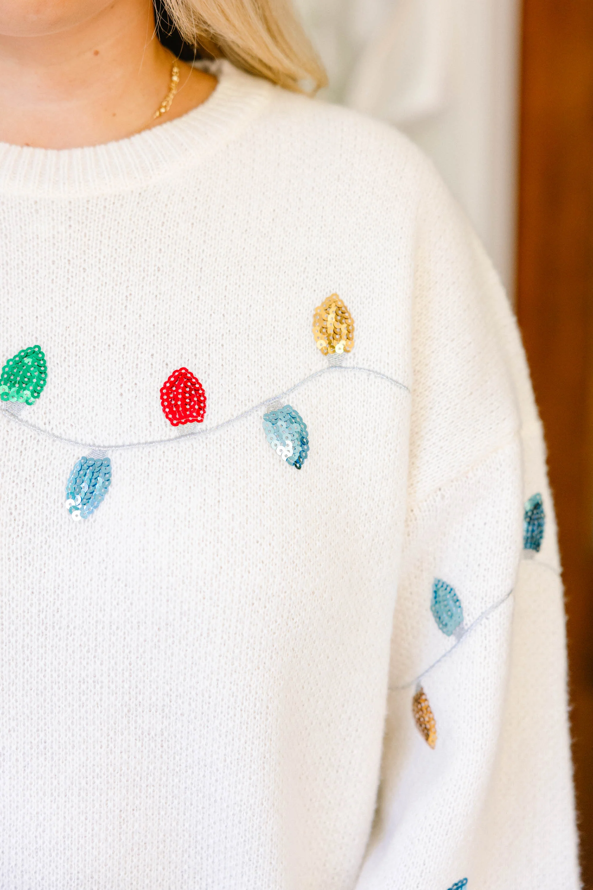 Shine Like A Light Sweater, Cream - Giverhouse