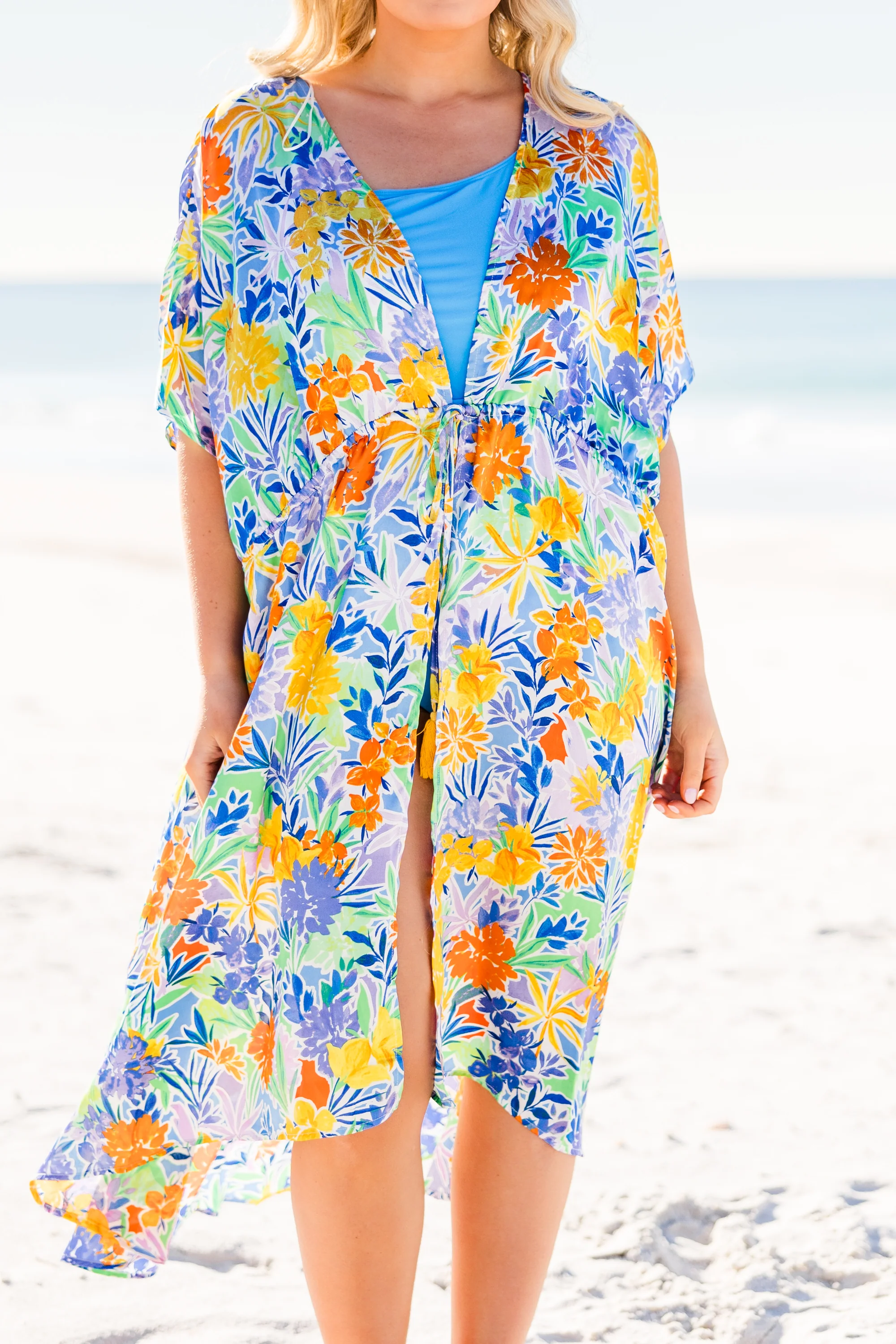 Building Sand Castles Kimono, Royal Multi - Giverhouse