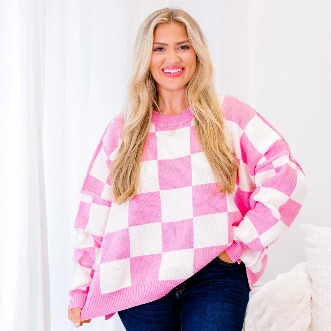 Perfect For a Picnic Sweater, Pink - Giverhouse
