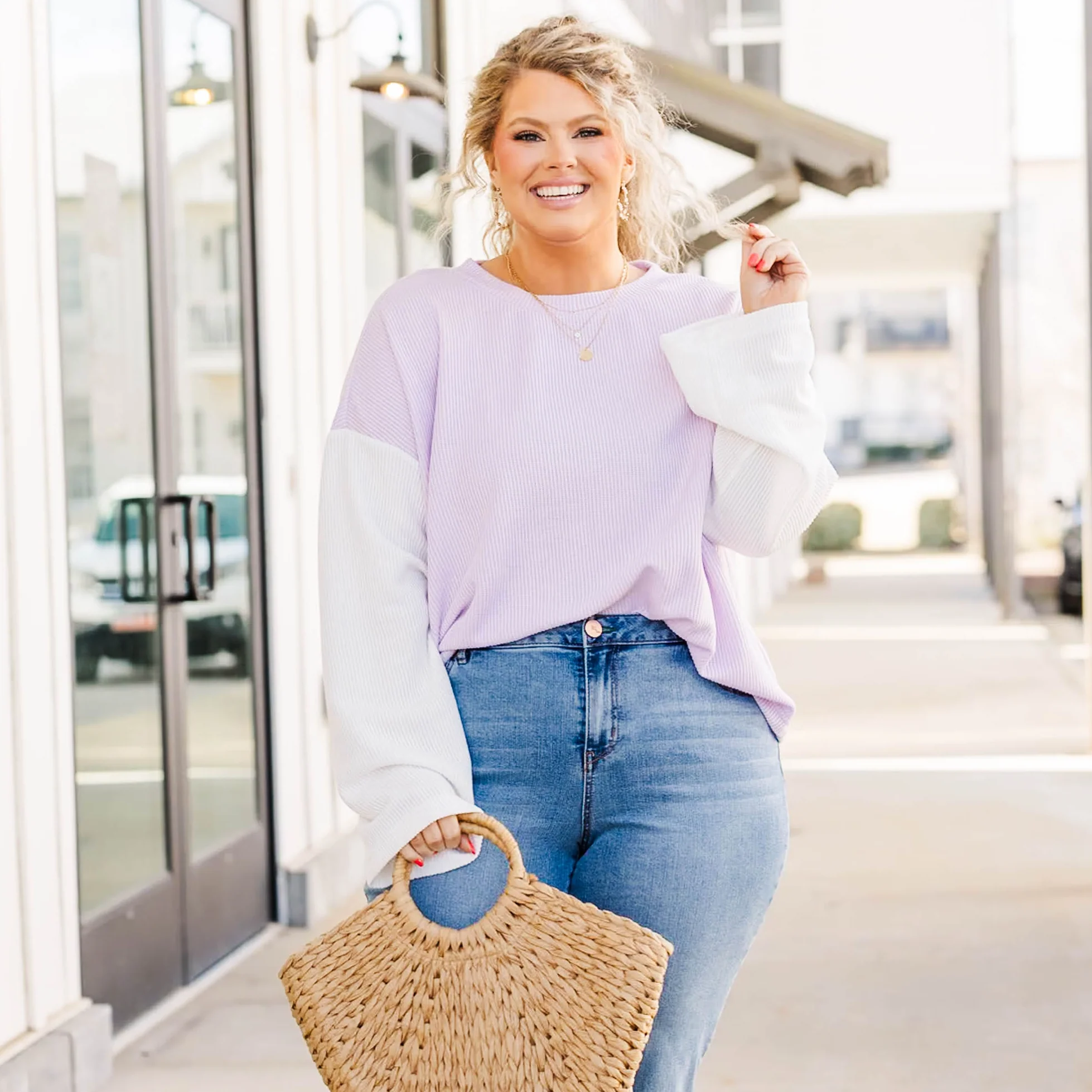 Keep Showing Up Top, Lavender-Pink - Giverhouse