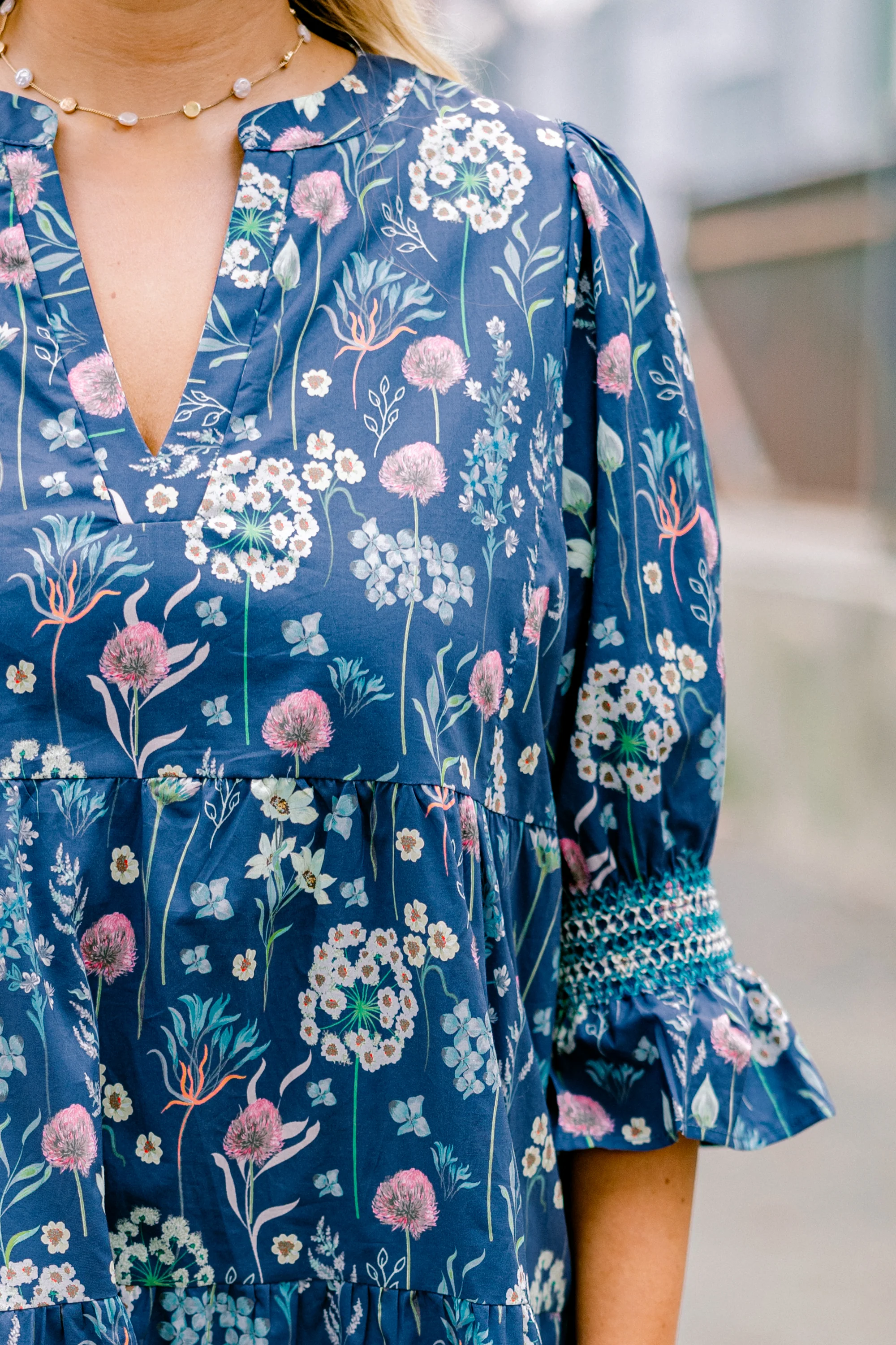 Sands Of Life Dress, Blue Floral - Giverhouse