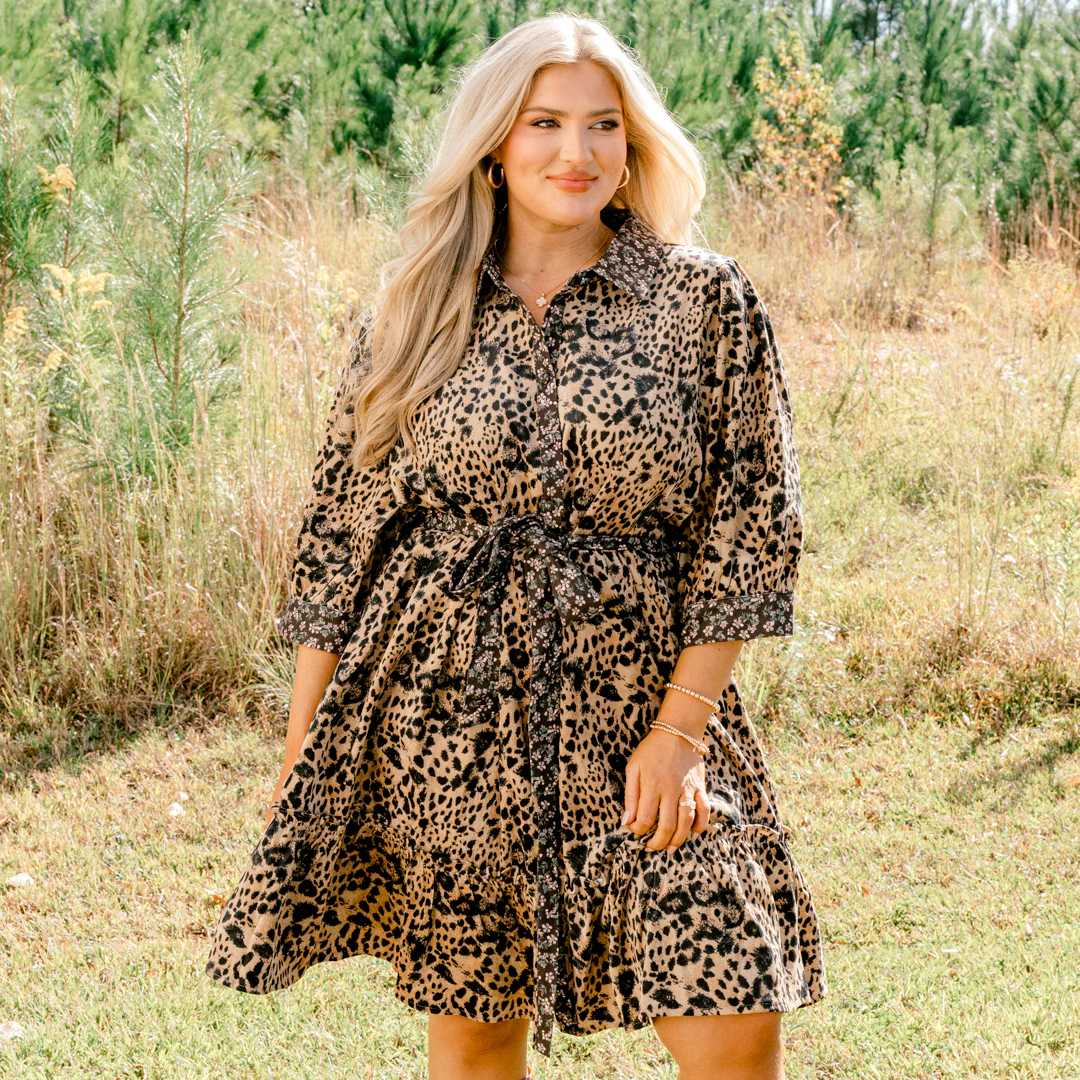 In The Meantime Dress, Leopard - Giverhouse