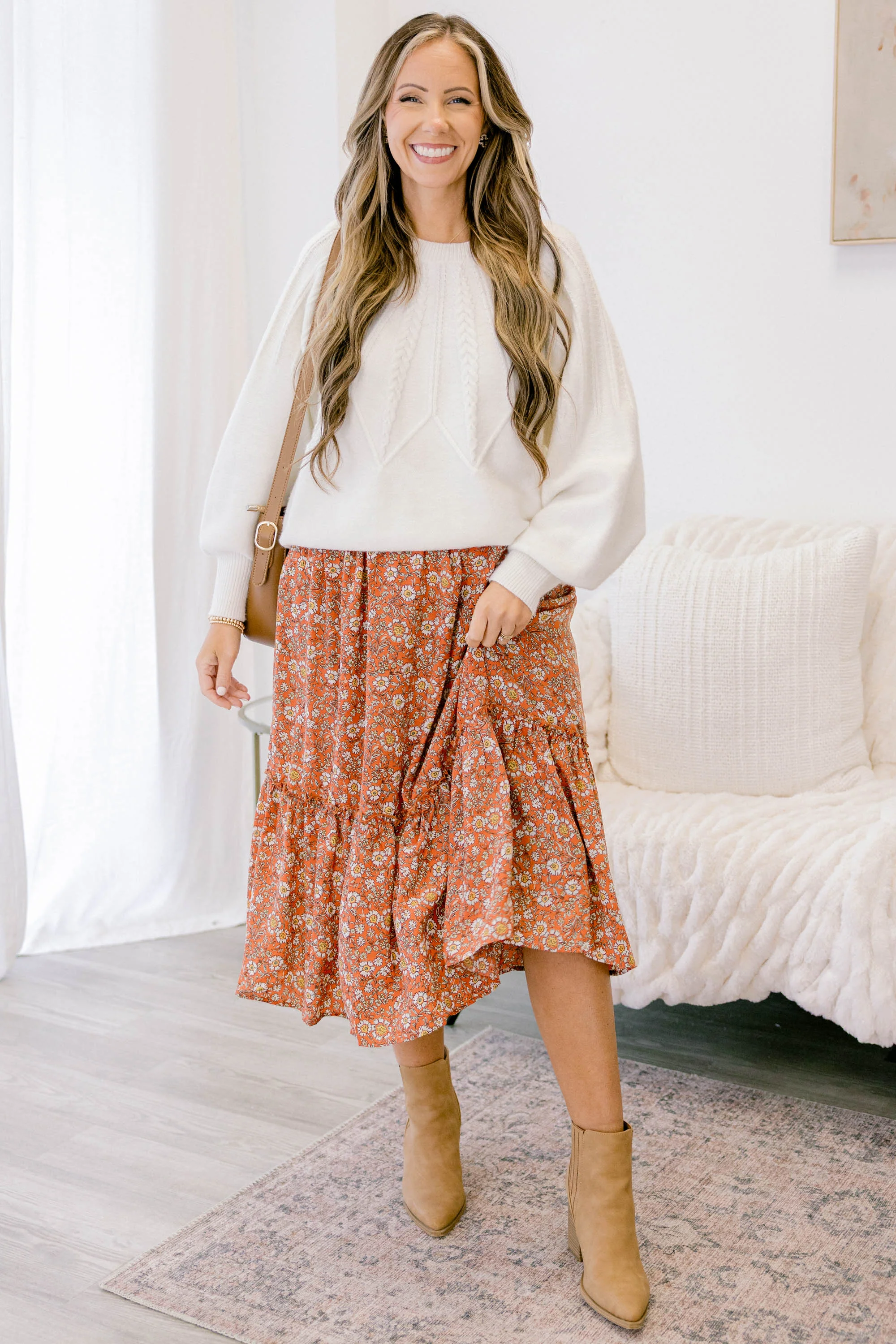 All Set To Go Skirt, Coral - Giverhouse