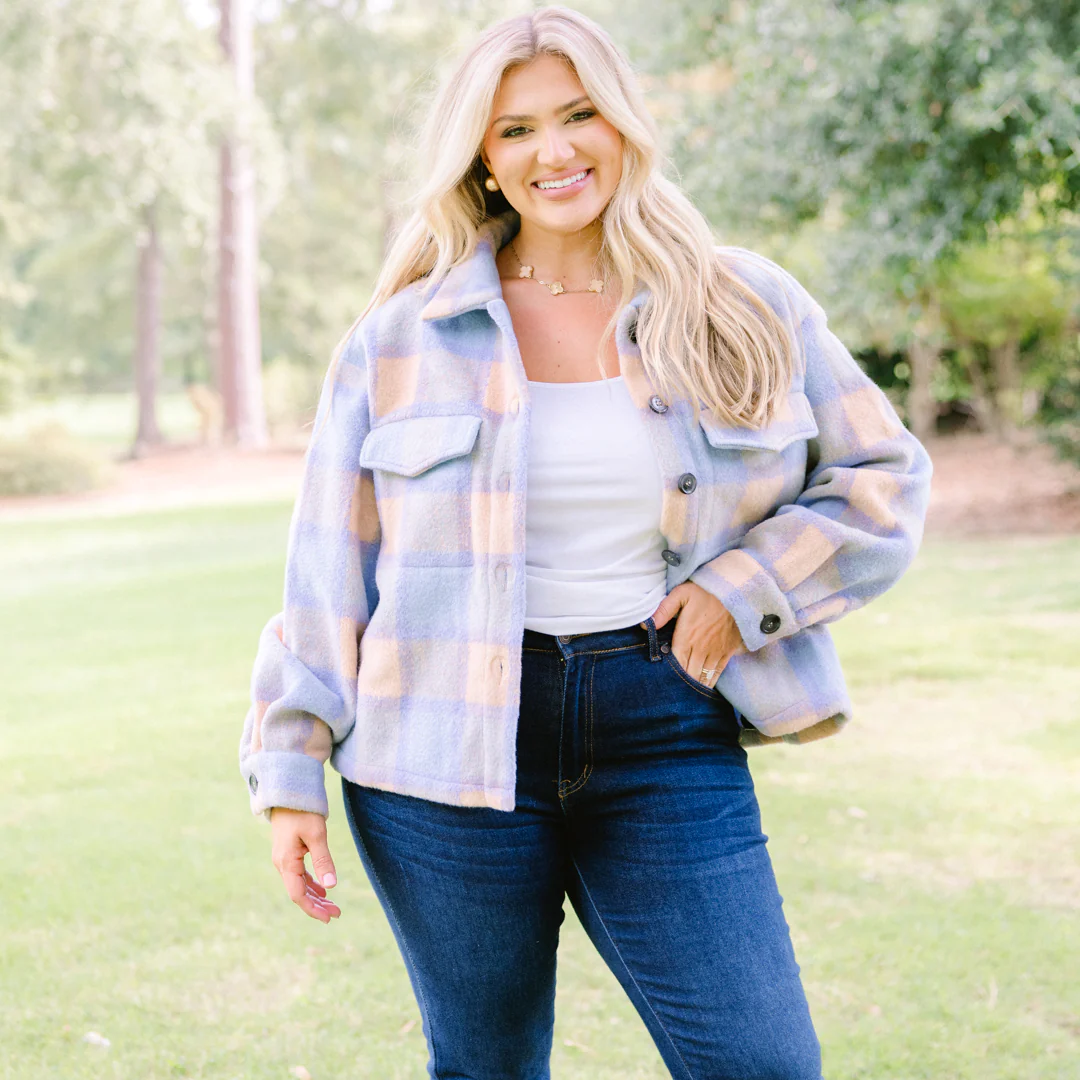 Light On The Horizon Shacket, Blue Multi - Giverhouse