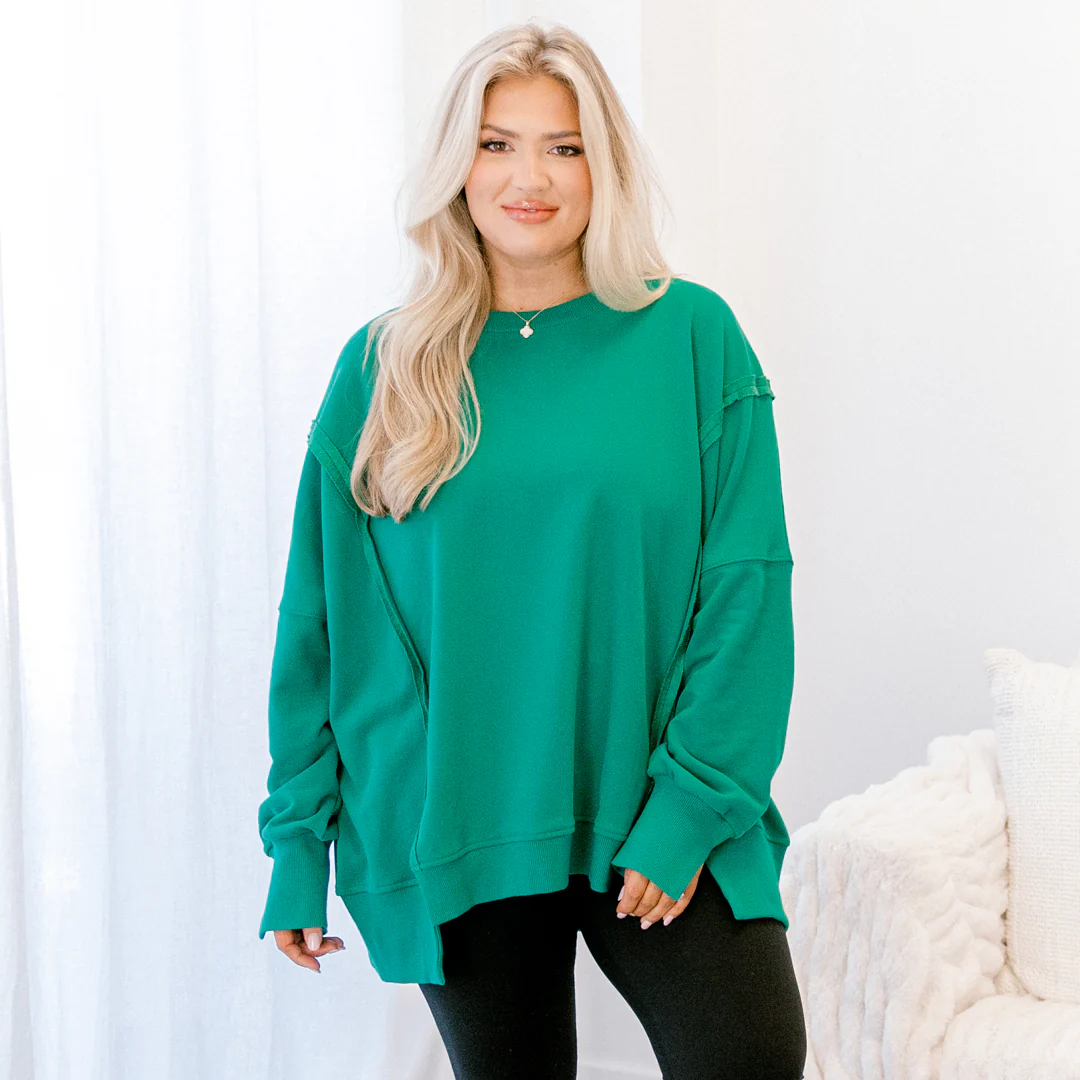 Sunset Glow Pullover, Emerald - Giverhouse