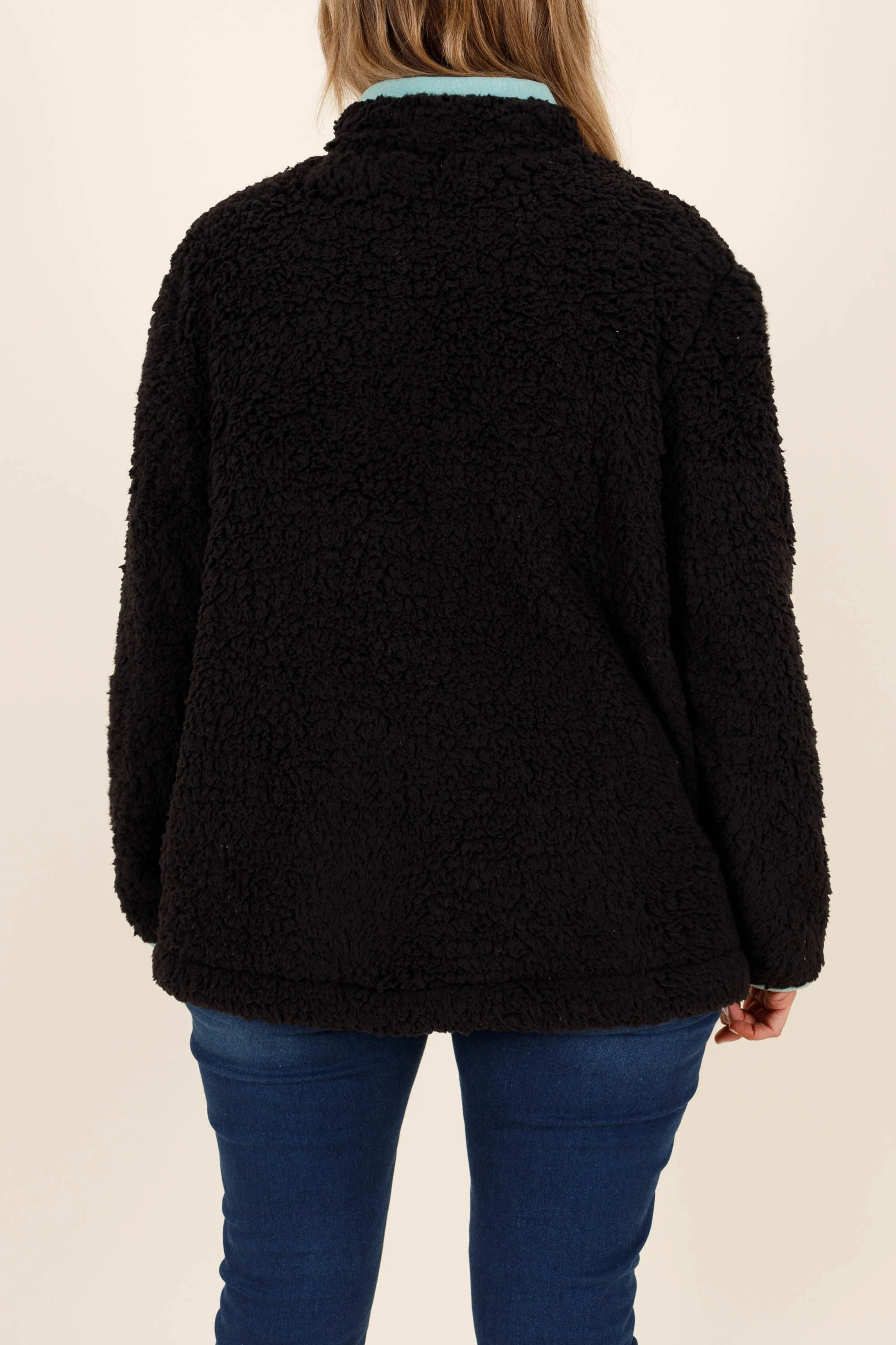 Come Visit Pullover, Black Teal - Giverhouse