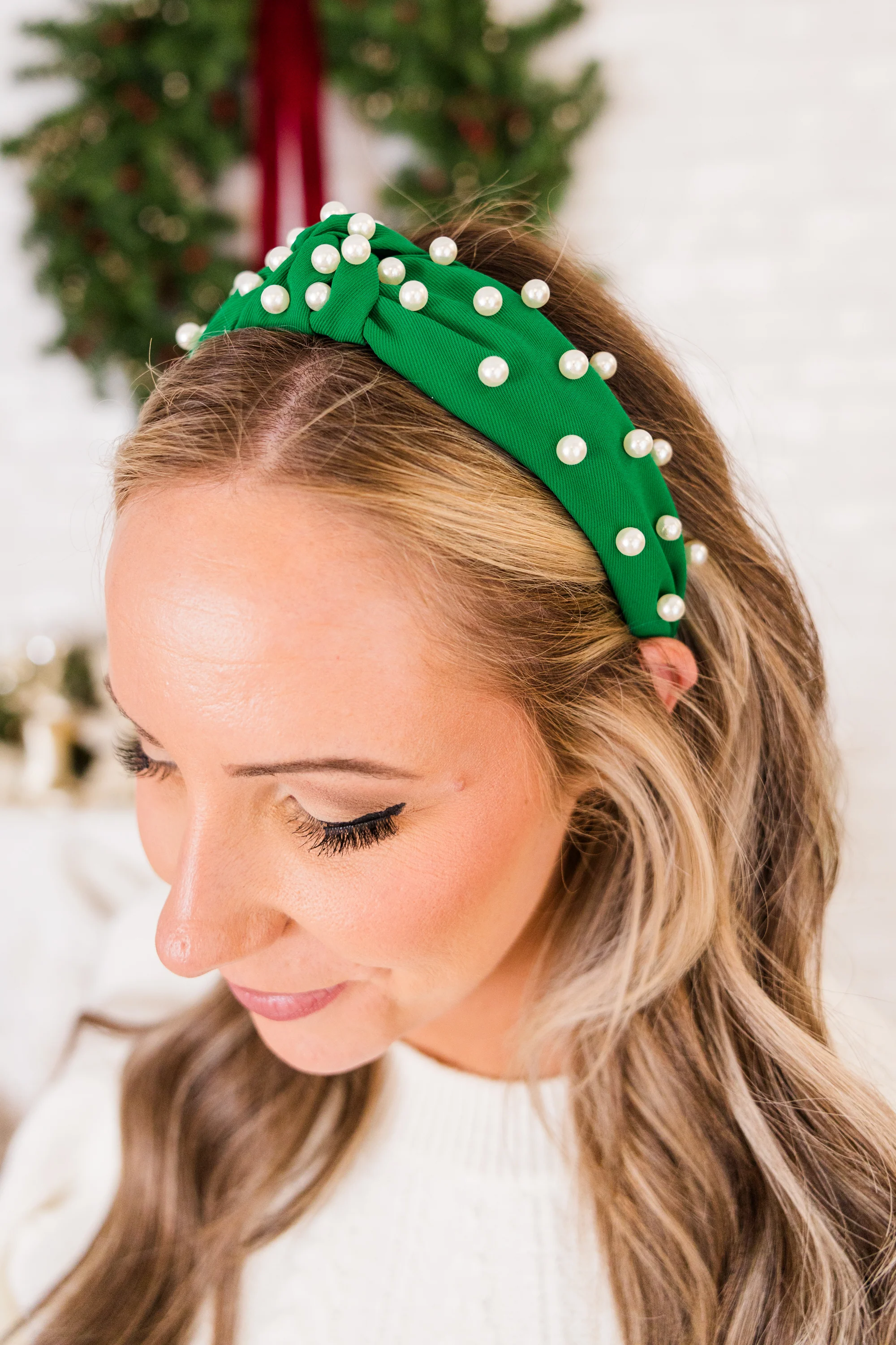 Jingle Ladies Headband, Green - Giverhouse