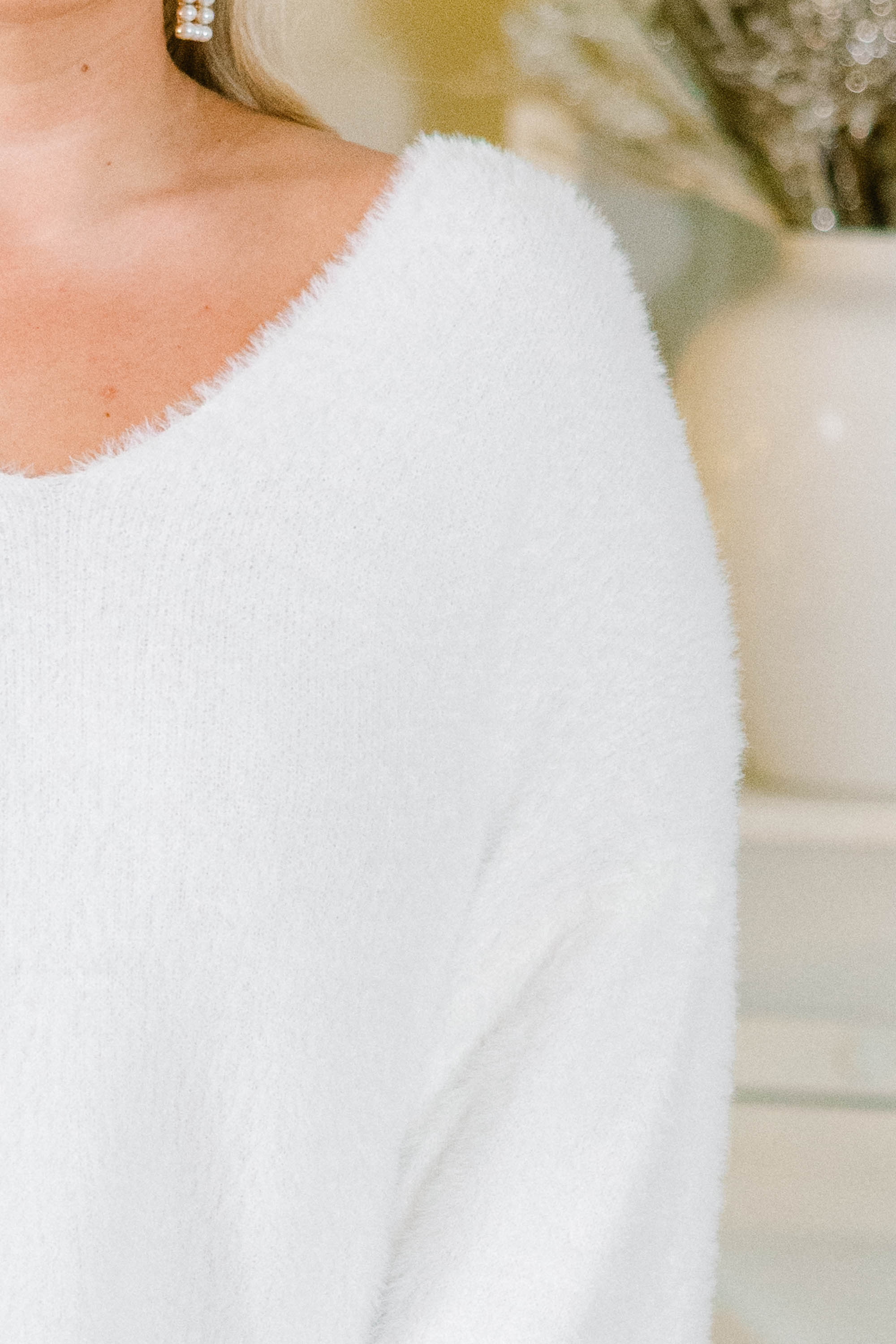 Your Touch Is Enough Sweater, White - Giverhouse