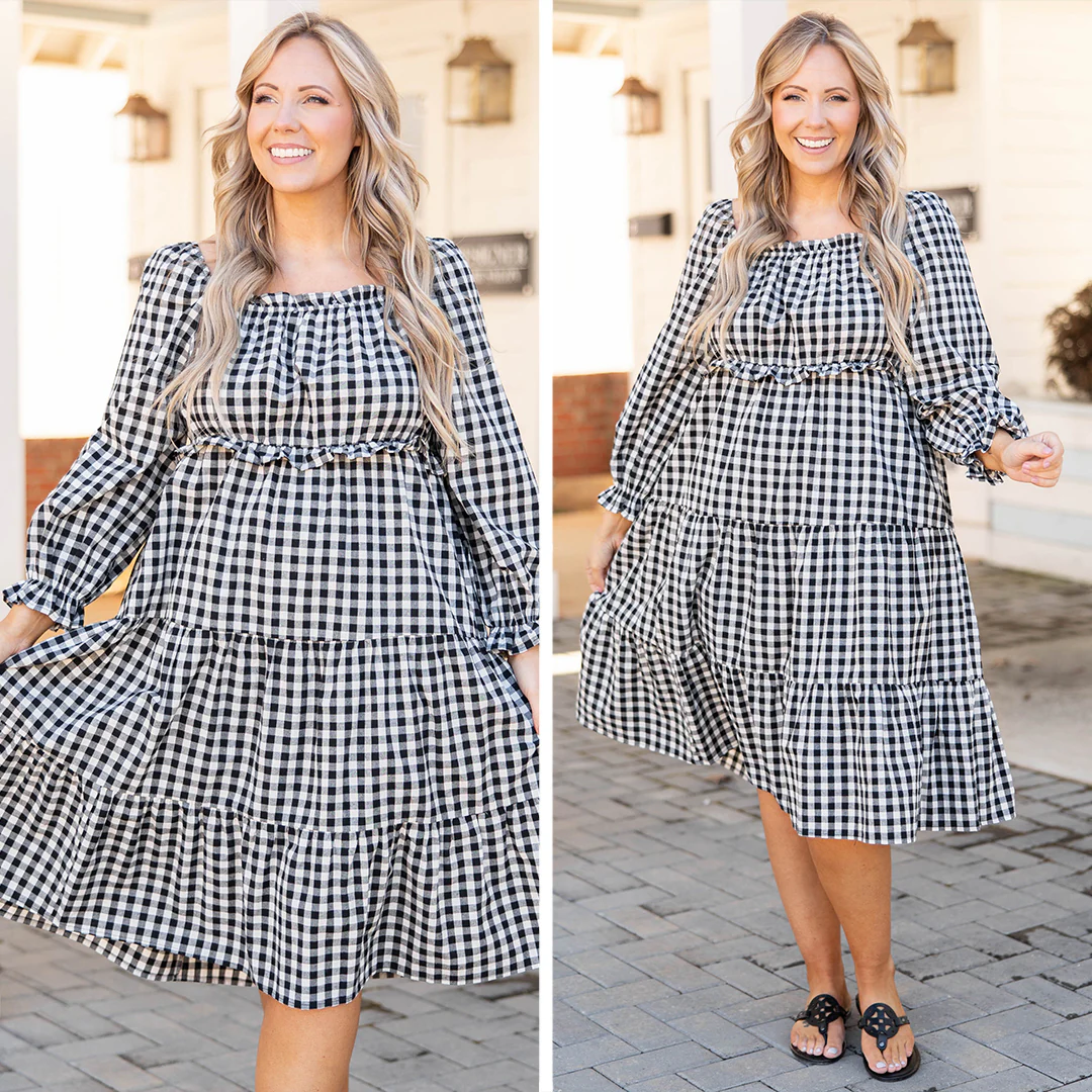 Afternoon Picnics Dress, Black - Giverhouse