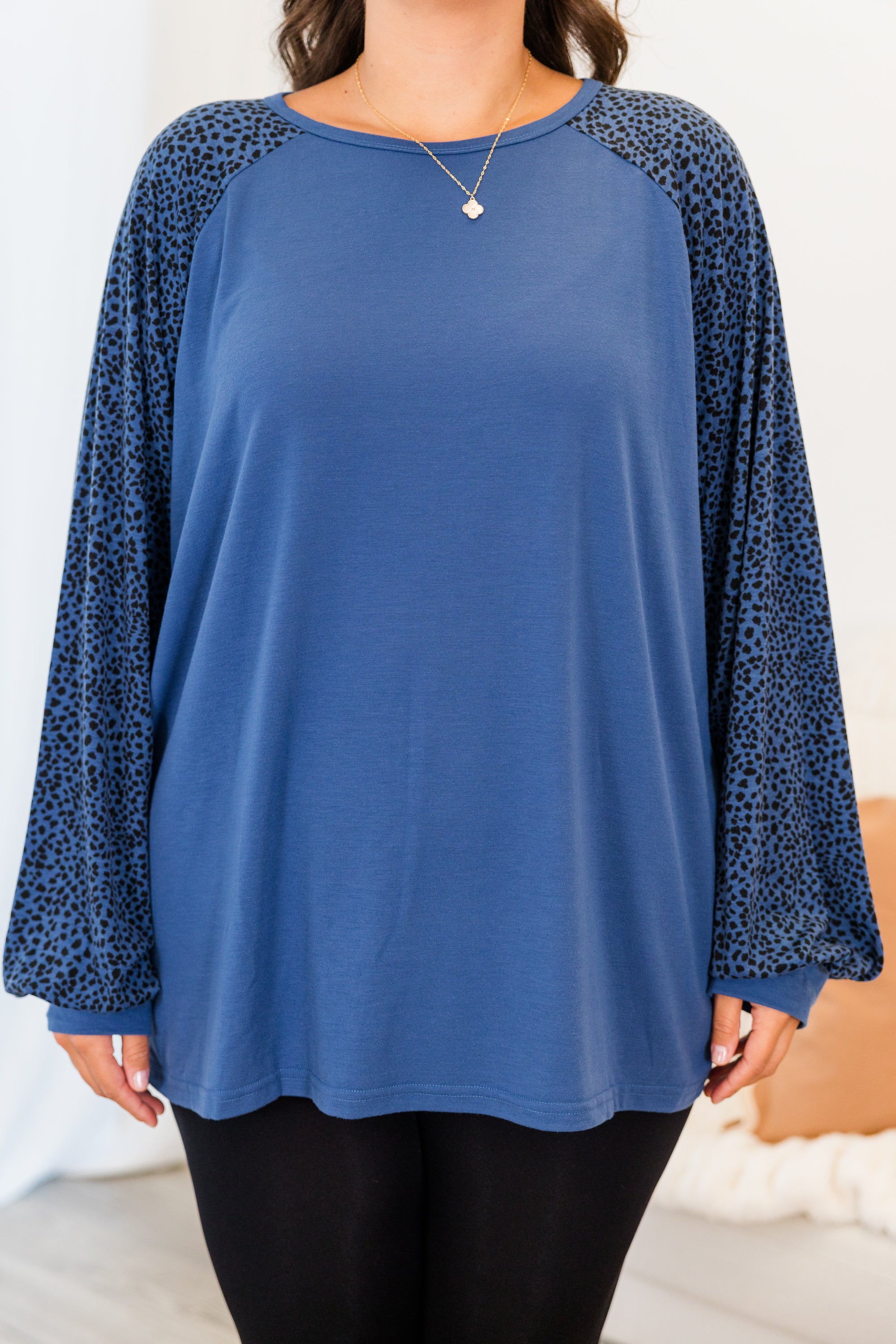 Keep Cool And Calm Top, Blue - Giverhouse