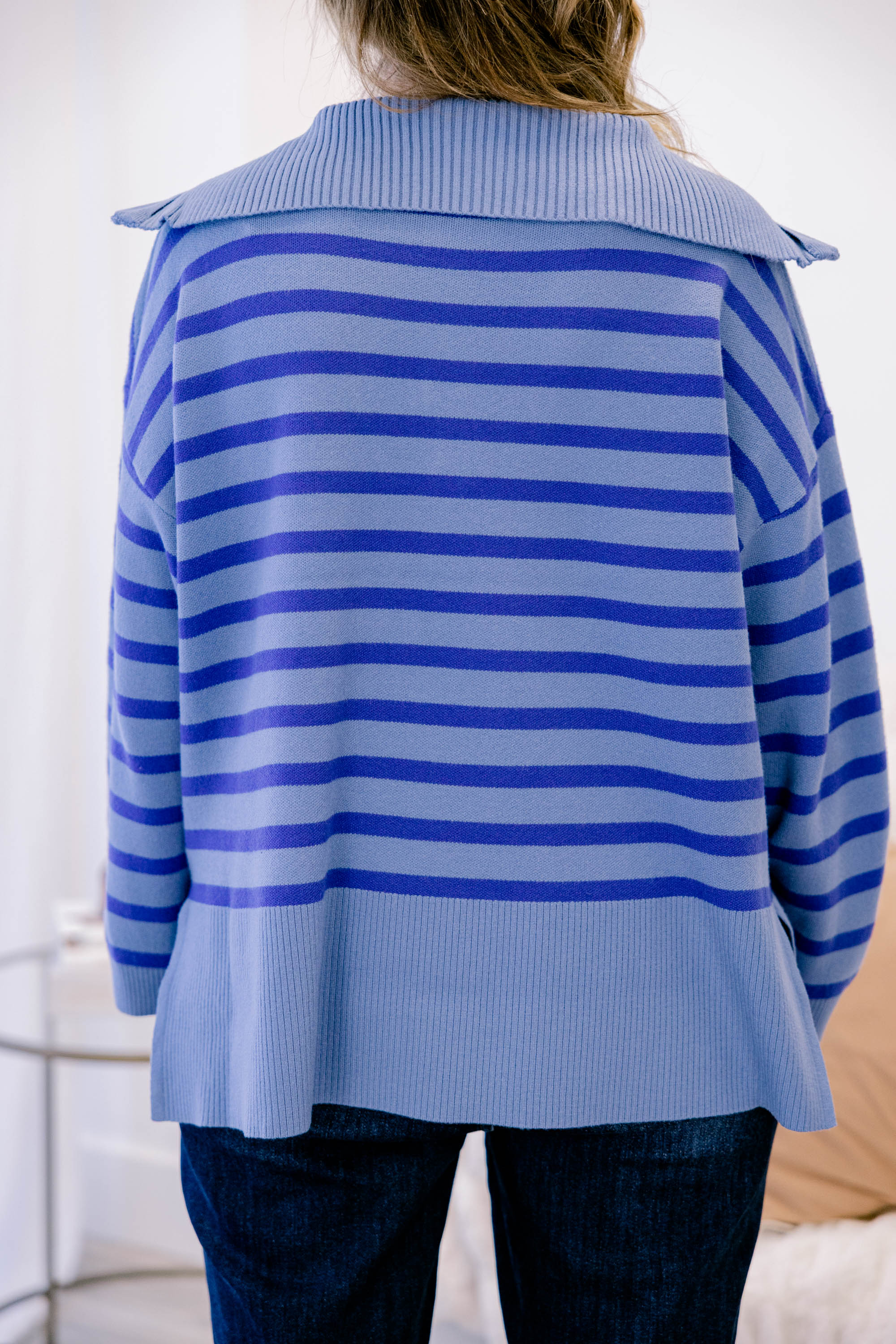 Sweet Stripes Sweater, Blue - Giverhouse