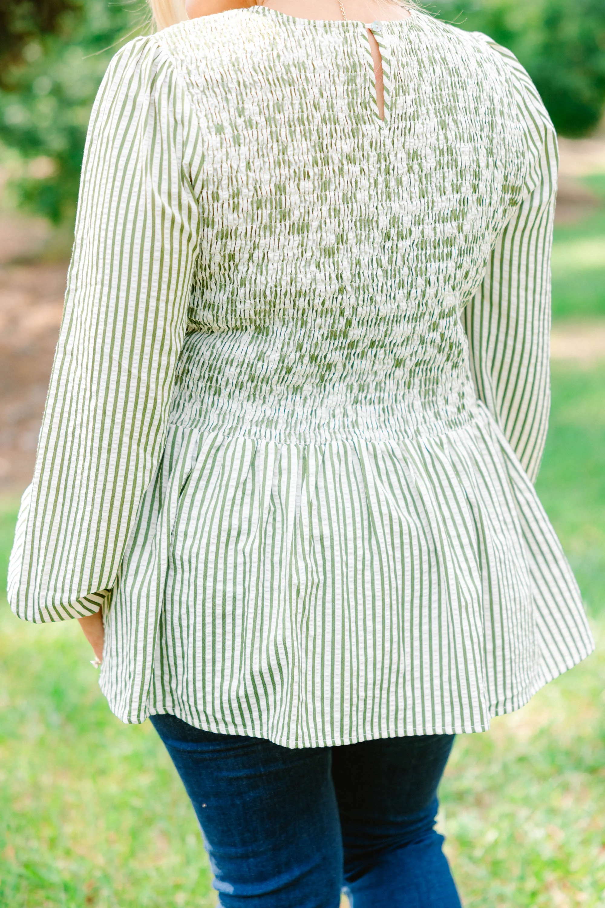 Wallflower Kisses Top, Green Stripe - Giverhouse