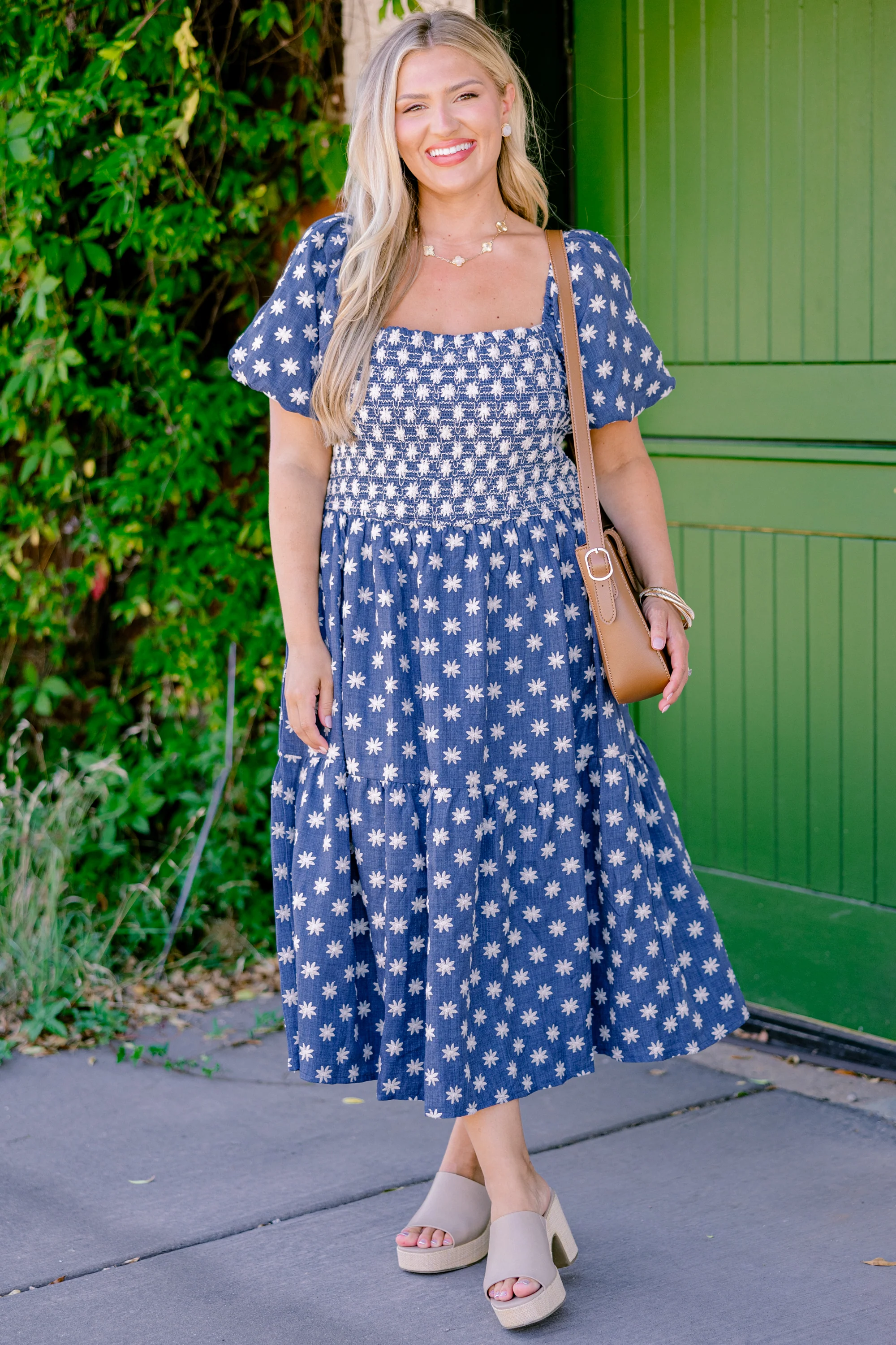 Feeling Grateful Midi Dress, Denim - Giverhouse