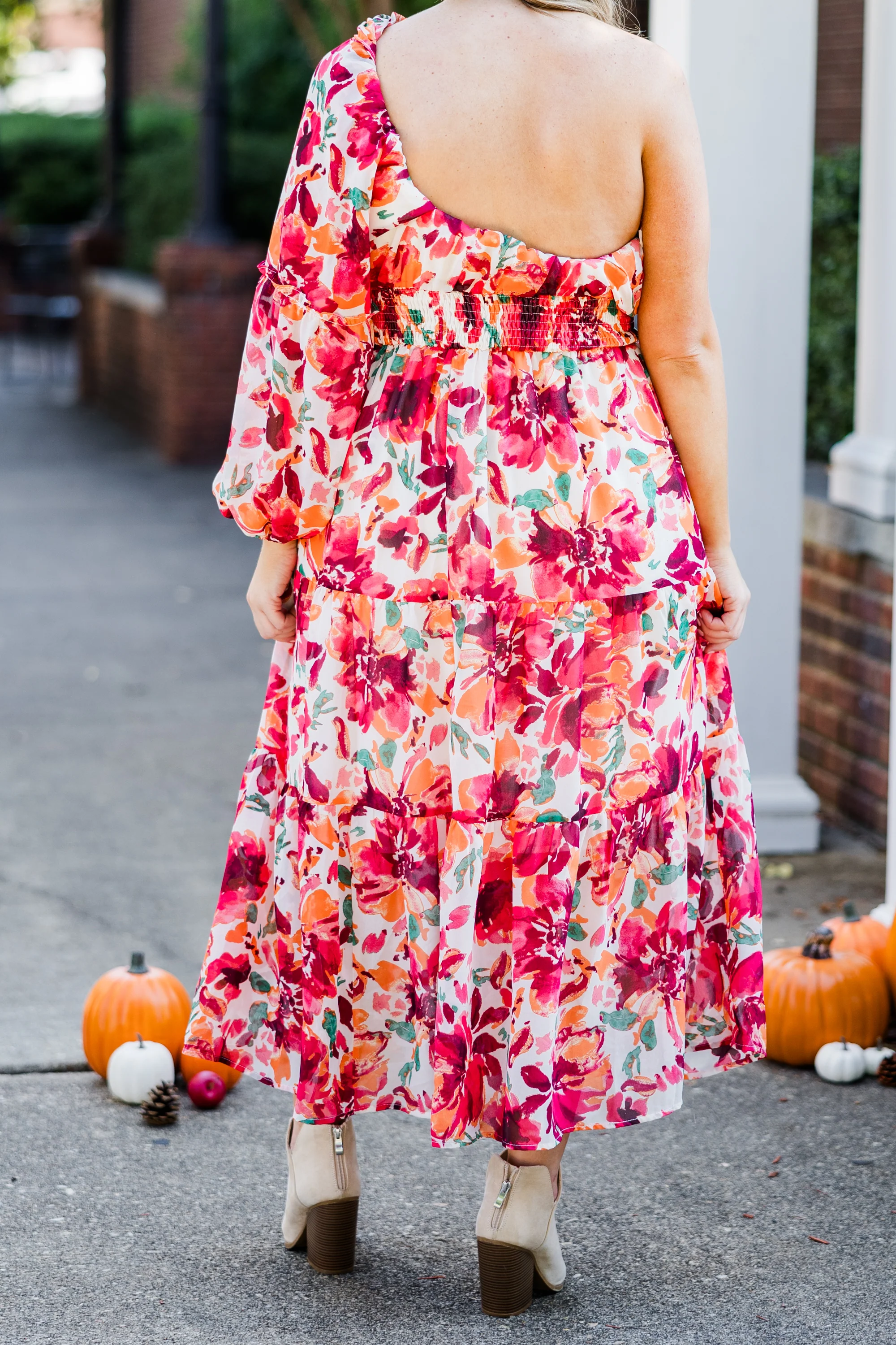 Love In The Moment Maxi Dress, Red Floral - Giverhouse