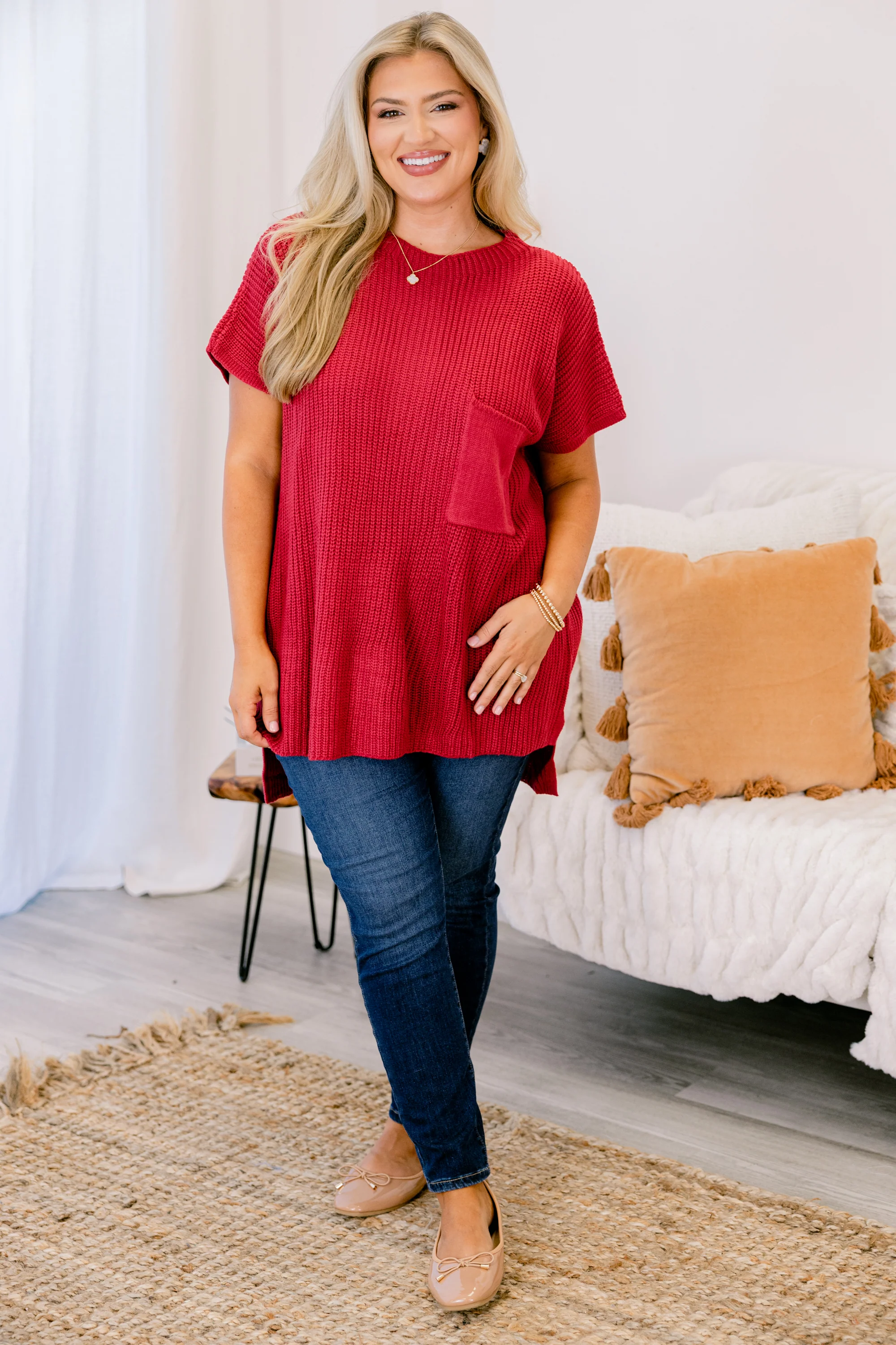 Imagine My World Sweater, Red - Giverhouse