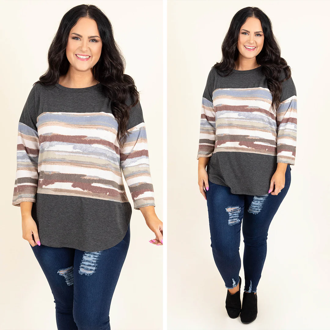 Insider Style Top, Charcoal - Giverhouse