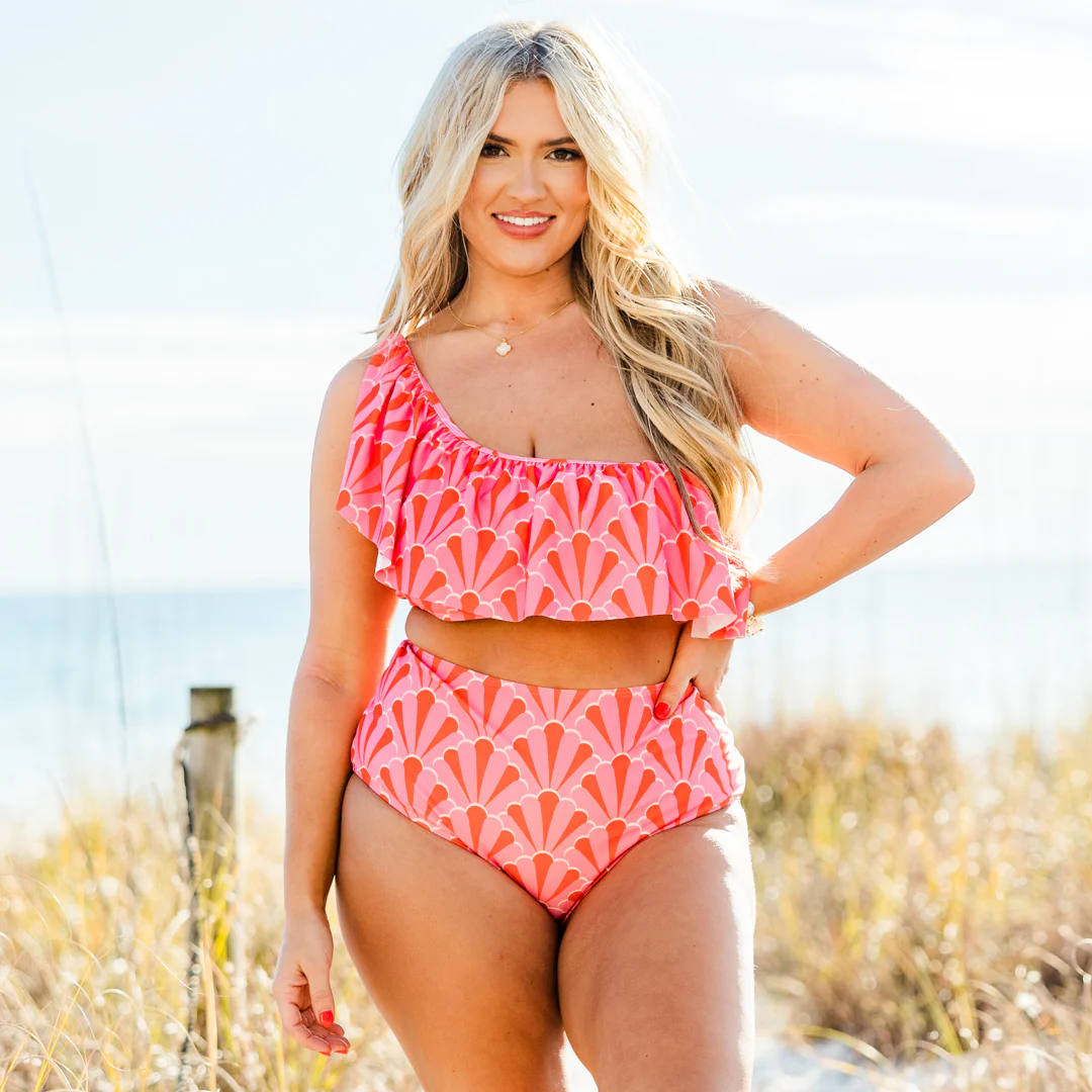 Let's Go Watch The Sunset Top, Pink Geo - Giverhouse