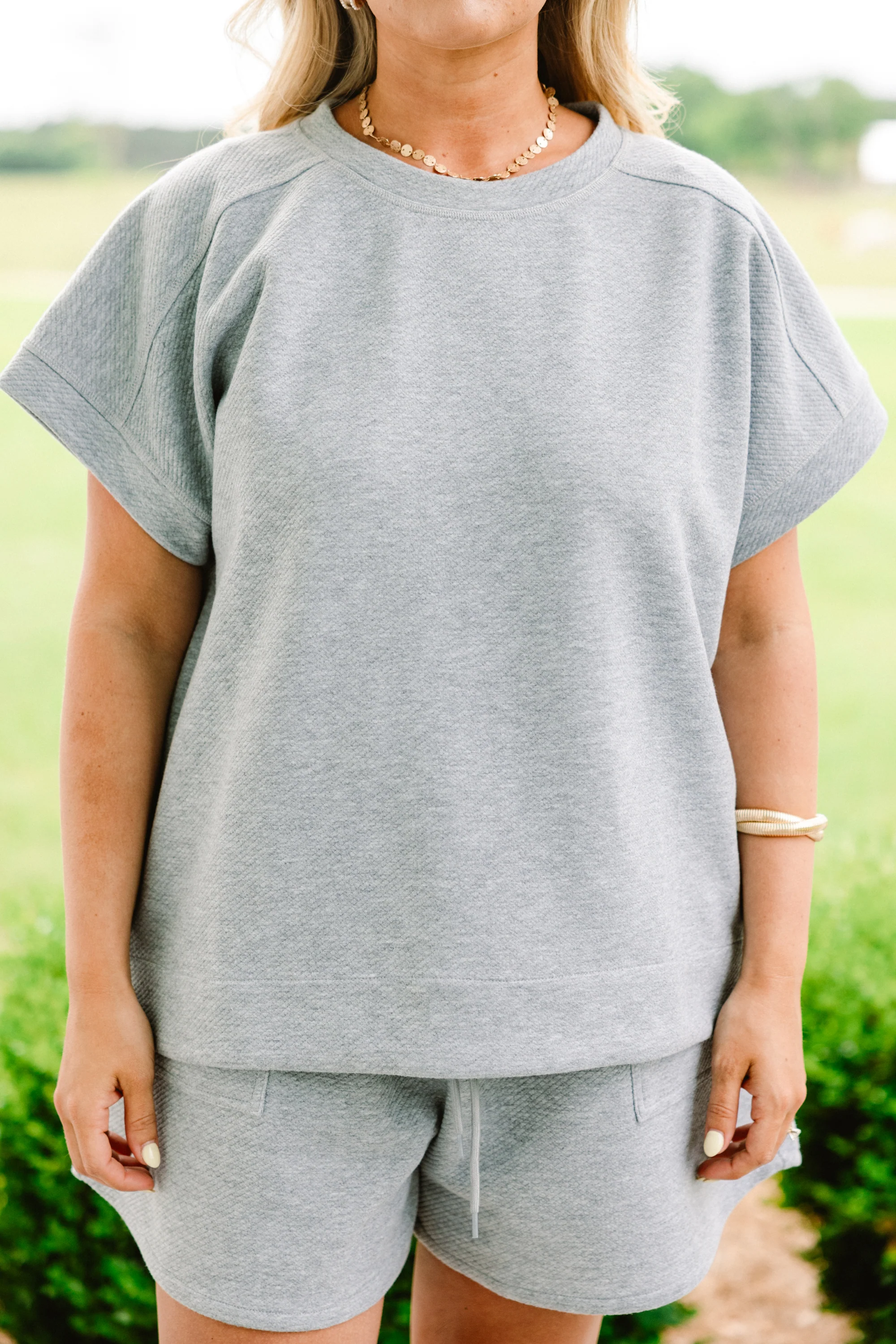 Always The Same Thing Top, Heather Gray - Giverhouse