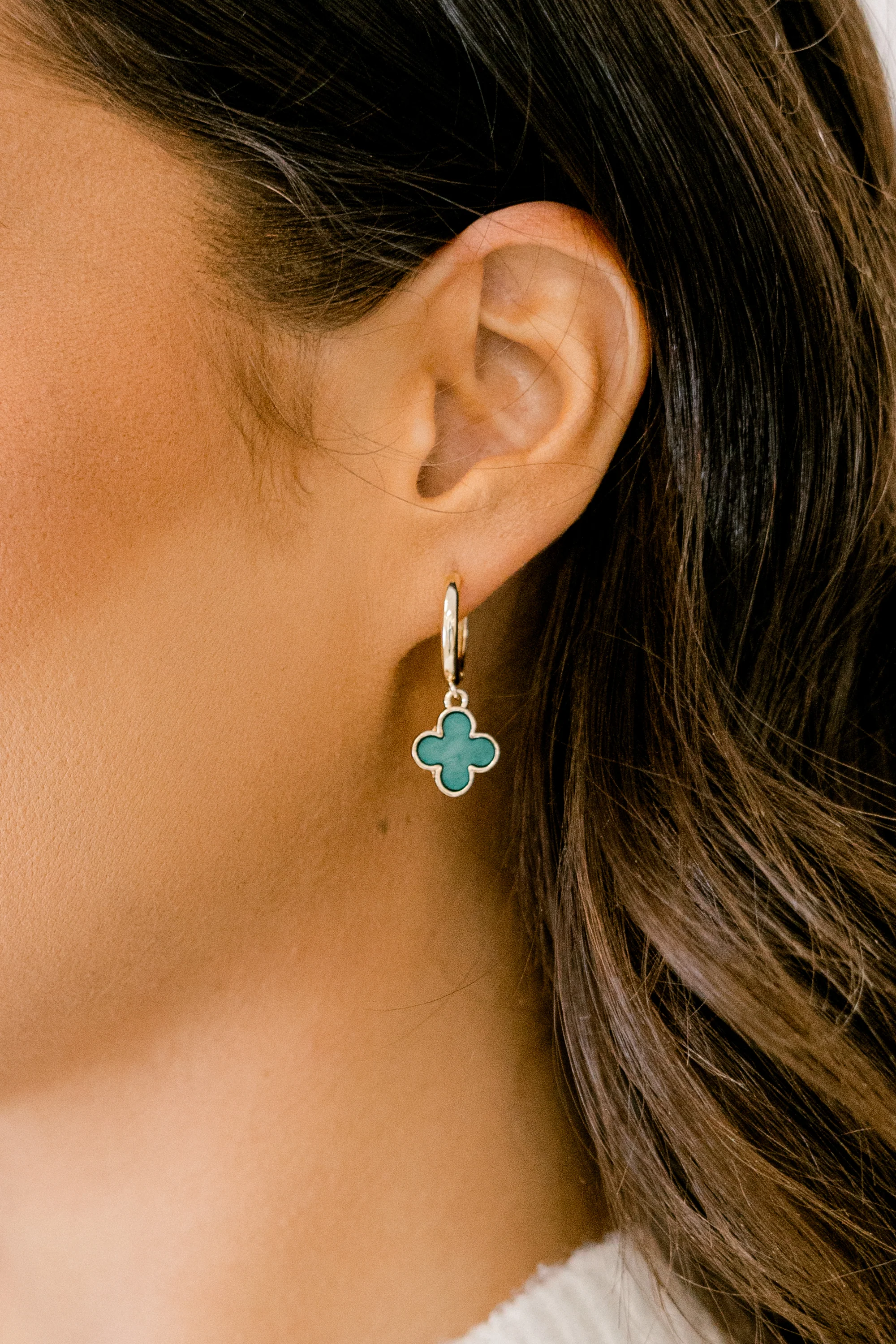 Always Lucky Earrings, Green - Giverhouse