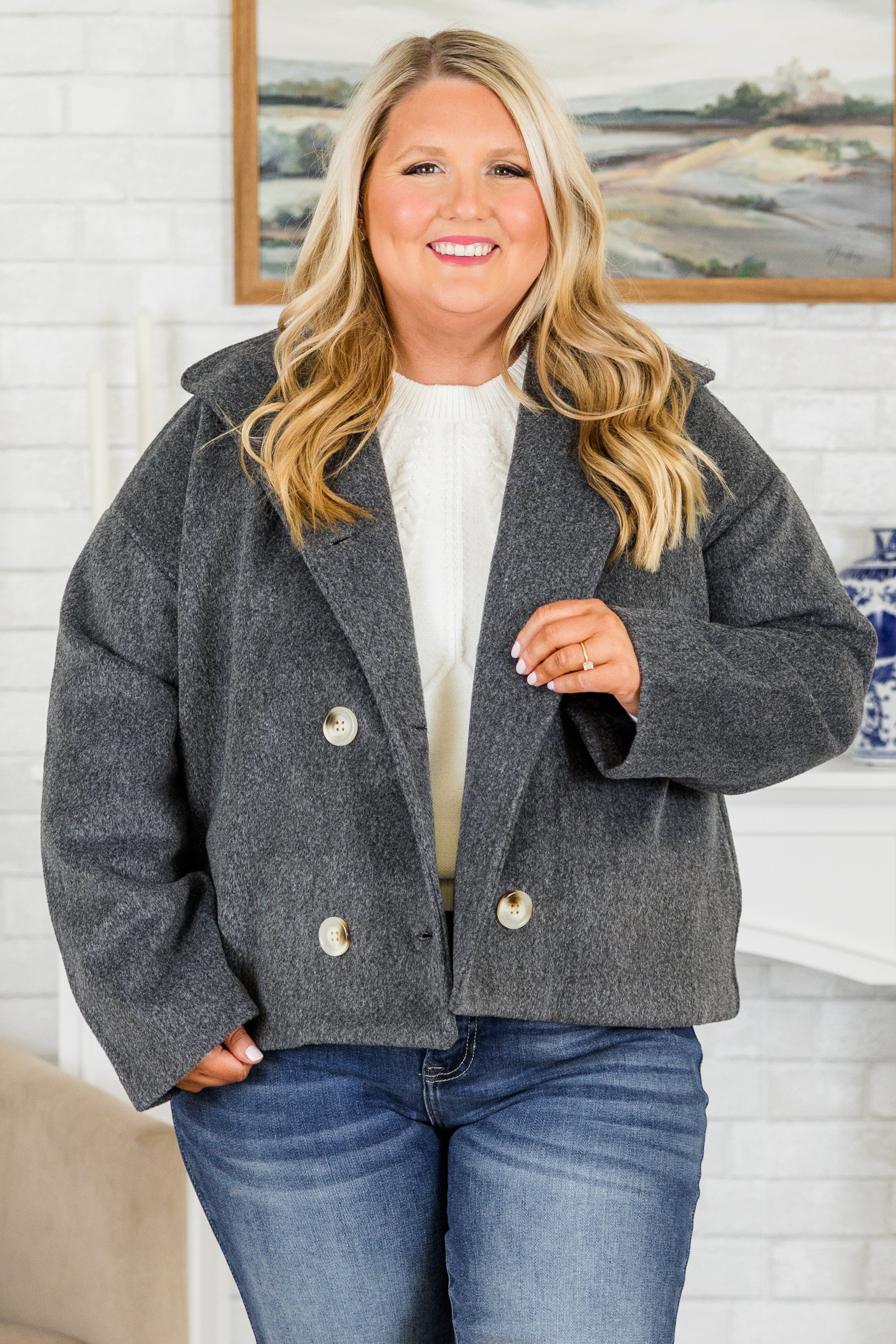 Ask Anyway Jacket, Gray - Giverhouse