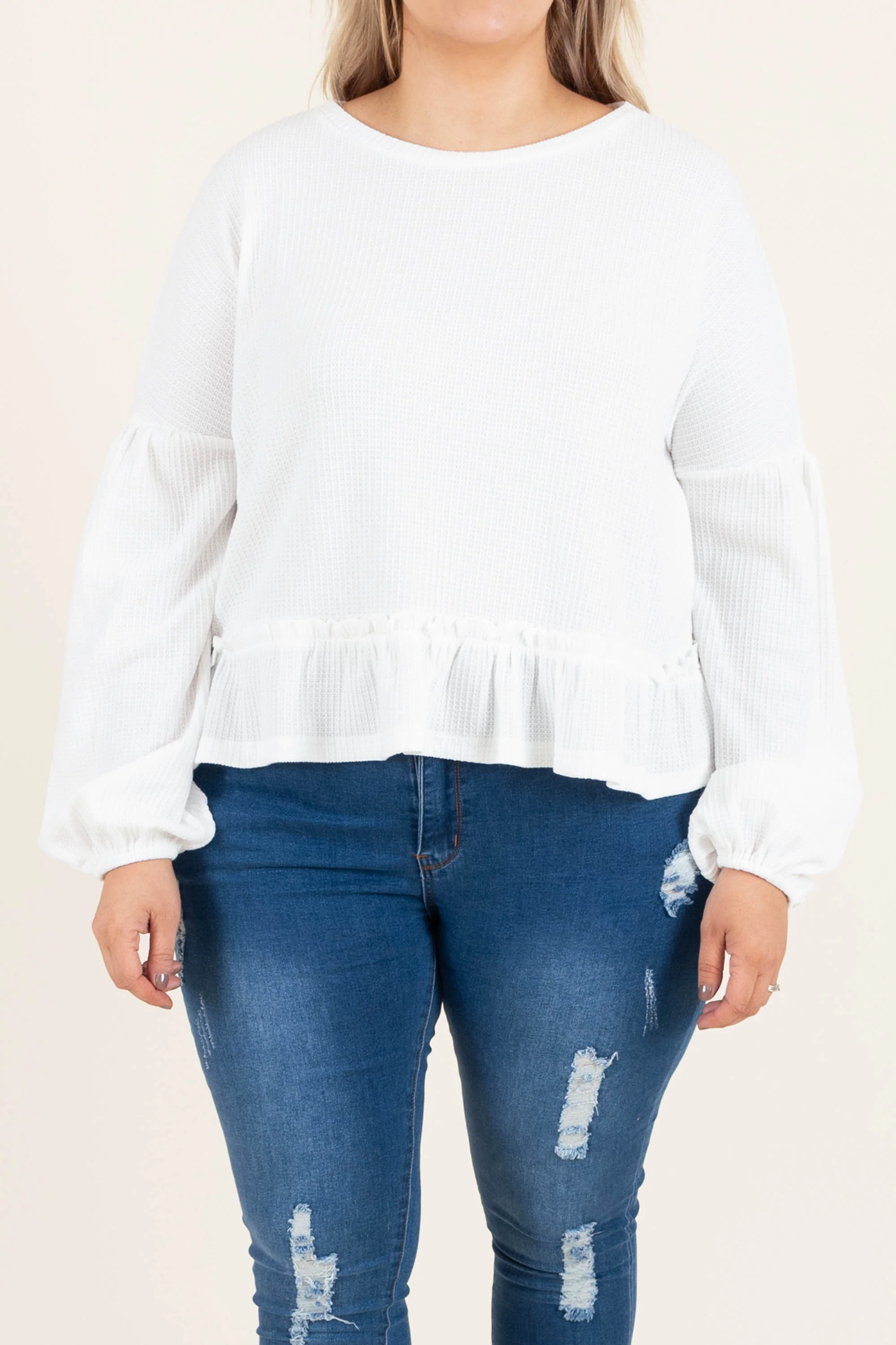 Clever Ways Top, Ivory - Giverhouse