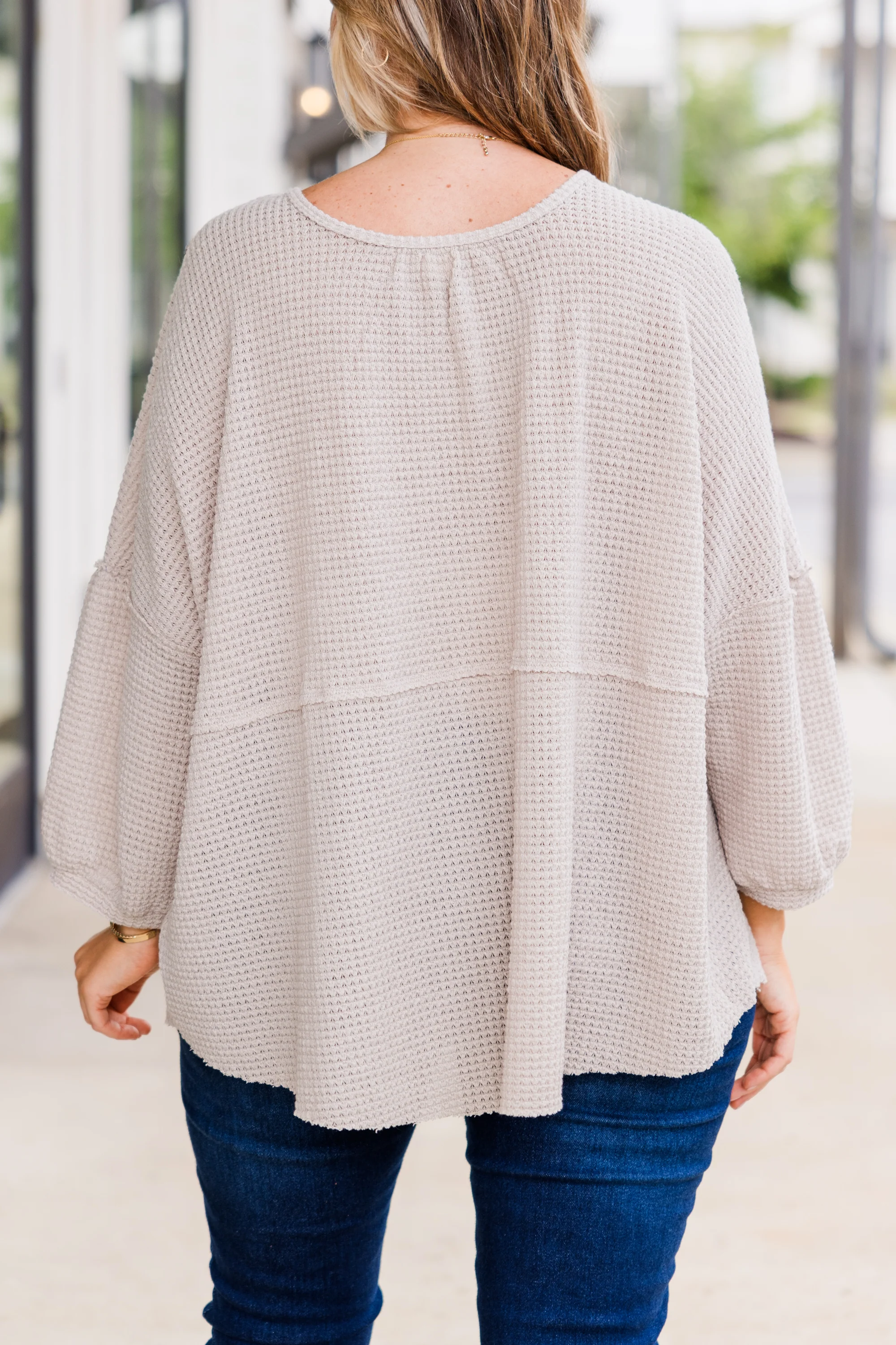 Eternal Embrace Top, Beige - Giverhouse