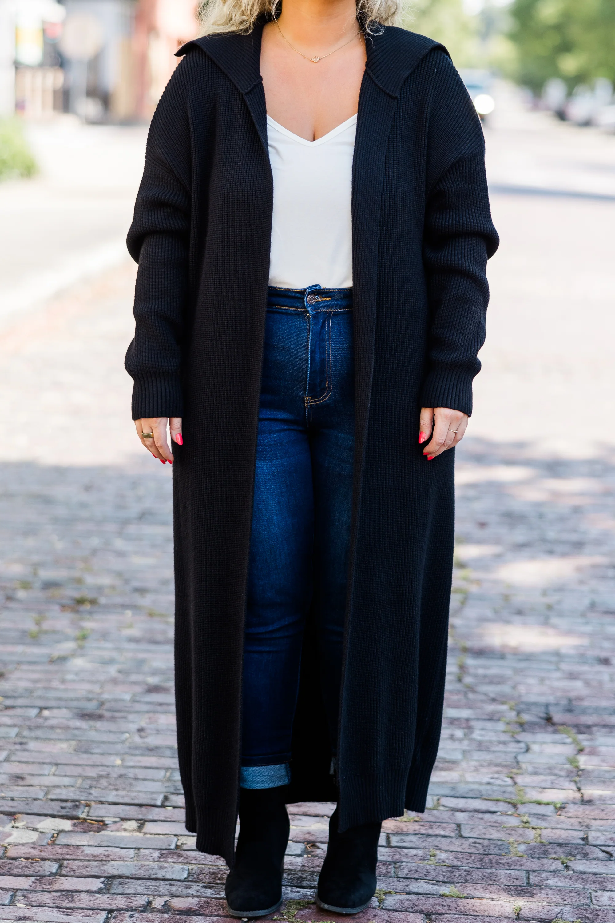 Maple Leaf Cardigan, Black - Giverhouse