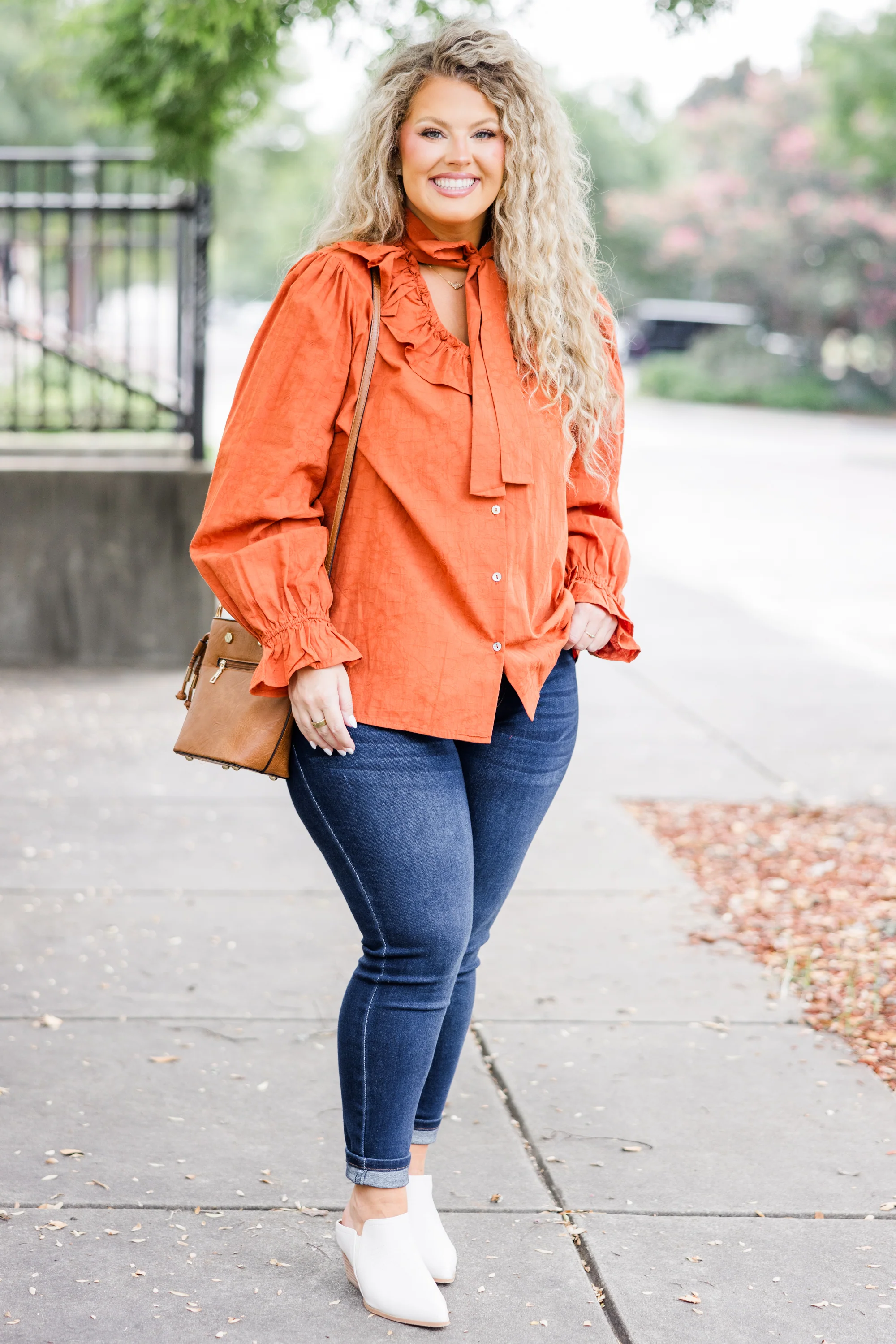 Gotcha Blouse, Rust - Giverhouse