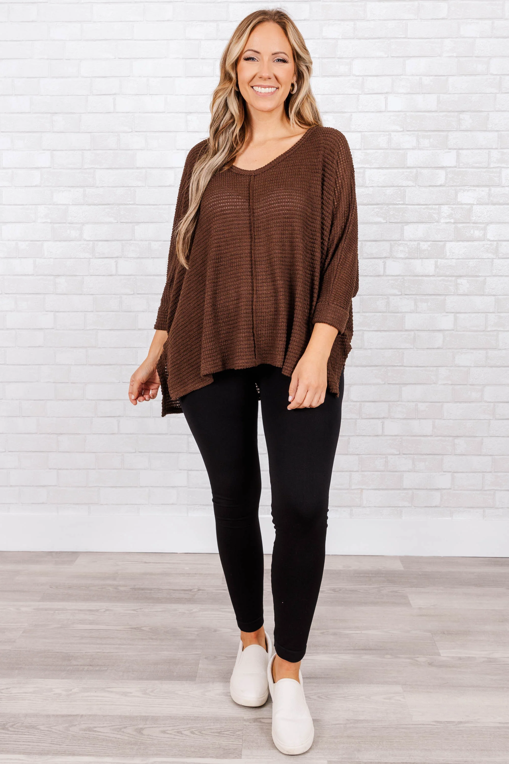 Let Me Think Top, Brown - Giverhouse