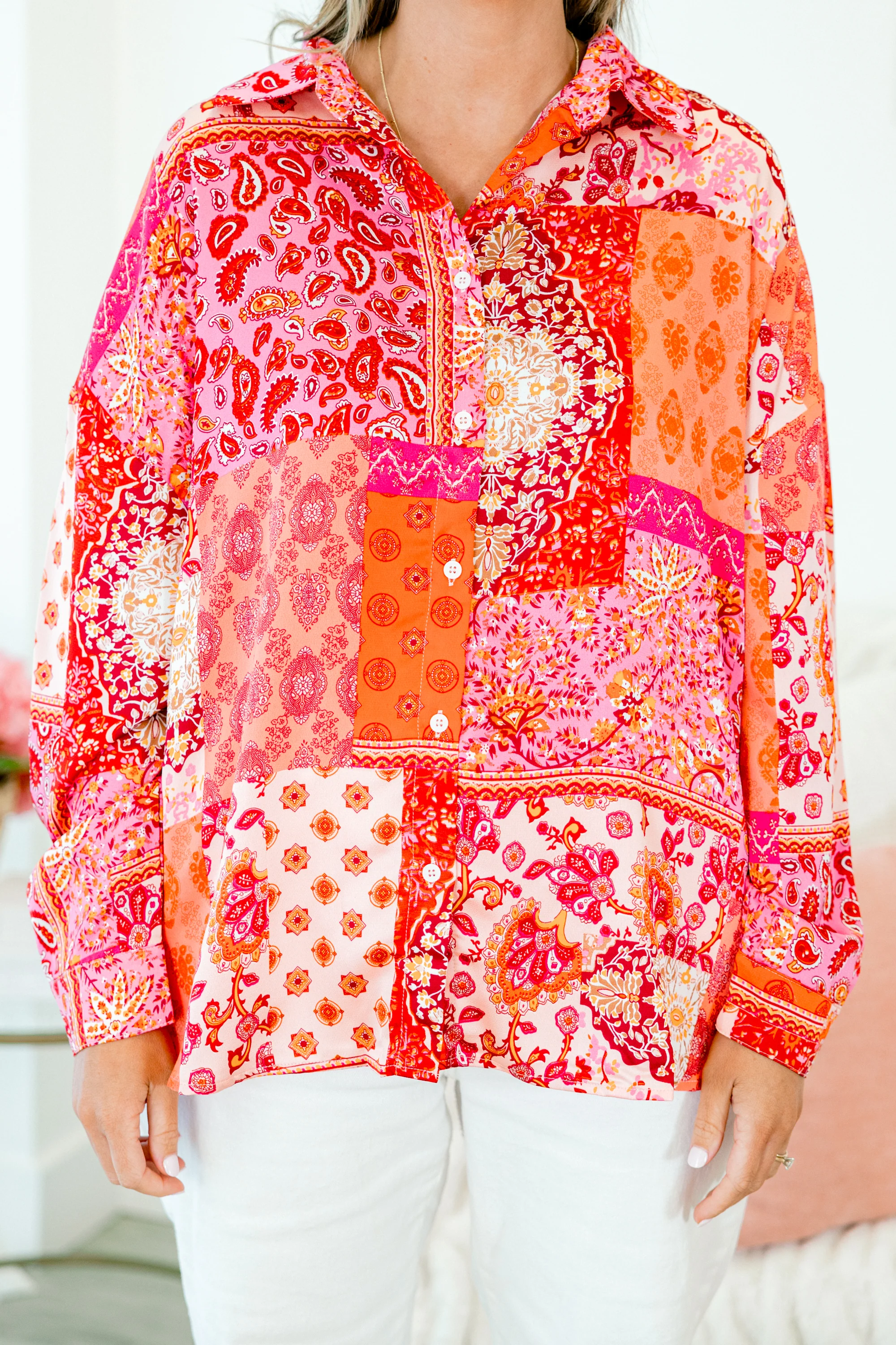 Simple Thinking Top, Patch Print - Giverhouse