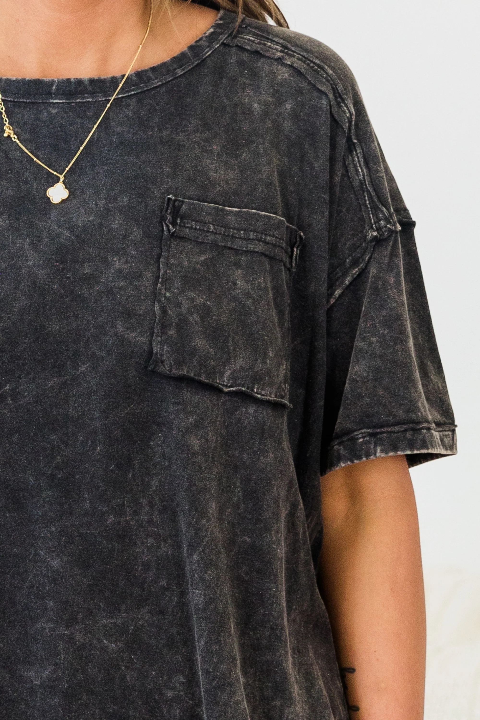 Should We Talk Top, Ash Black - Giverhouse