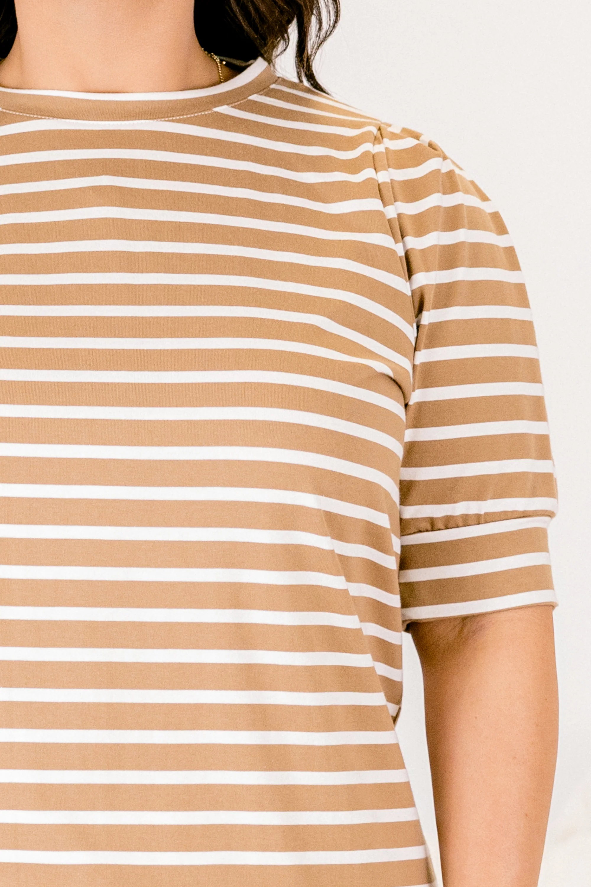 Signature Stripes Top, Mocha - Giverhouse