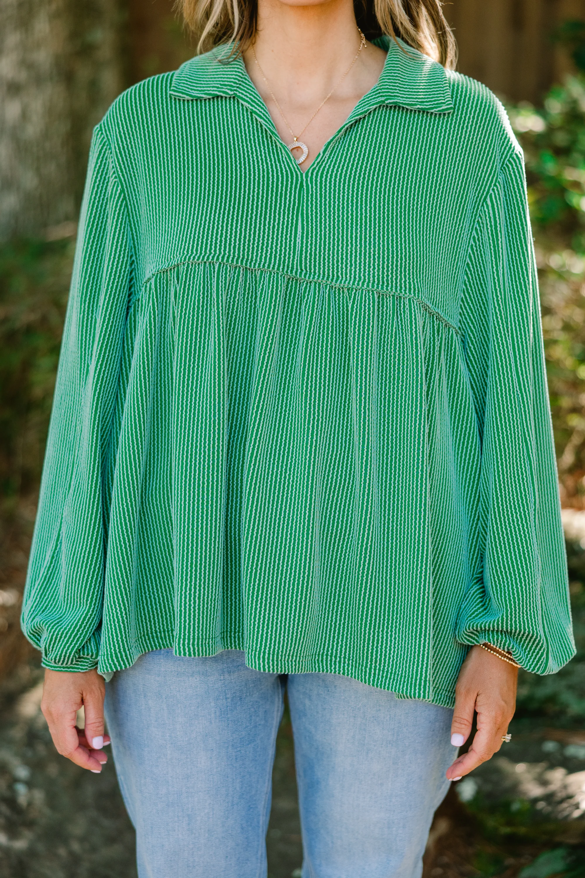 Enchanting Days Top, Green - Giverhouse