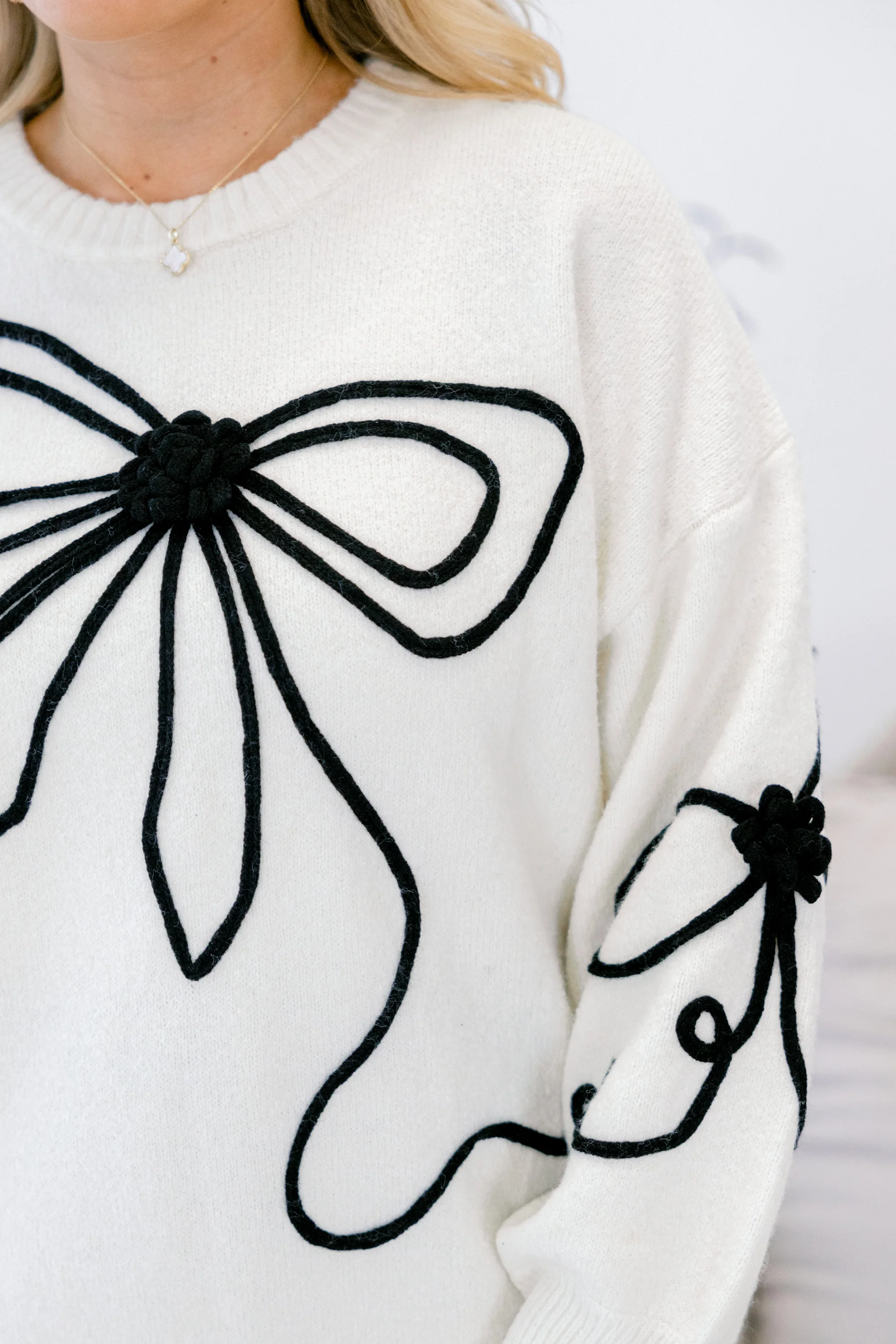 Walk And Sweet Talk Sweater, White - Giverhouse