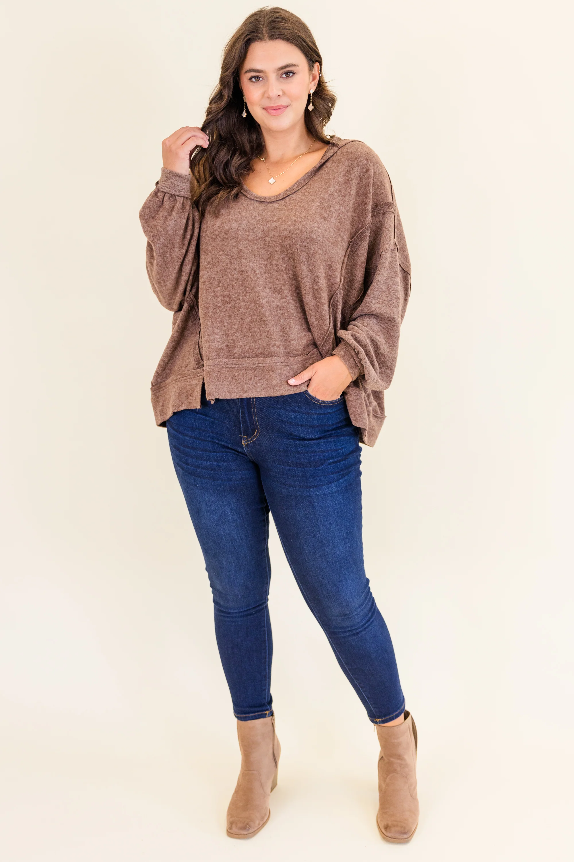 Get Cozy Hoodie, Heather Beige - Giverhouse