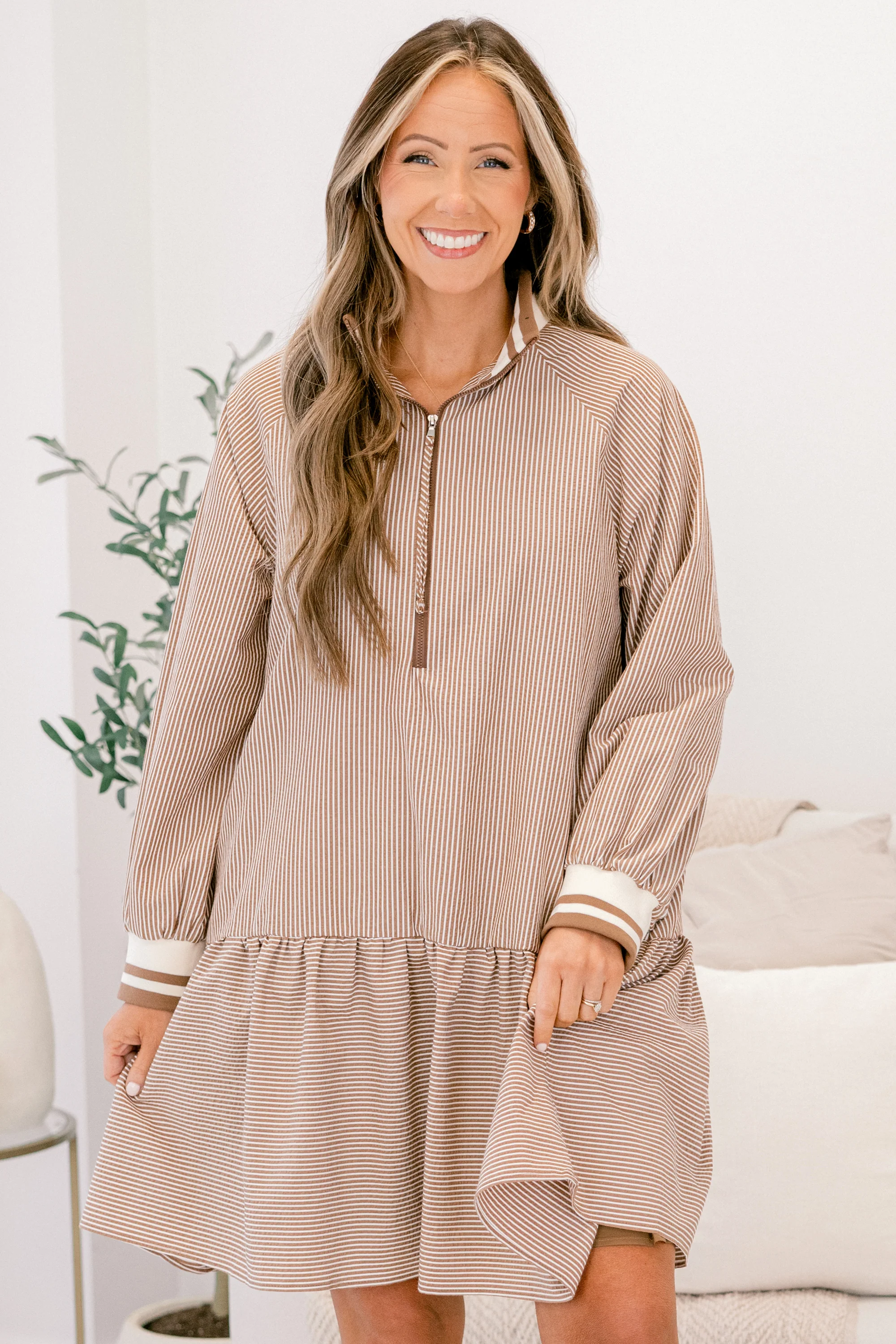 Do Your Thing Dress, Brown - Giverhouse