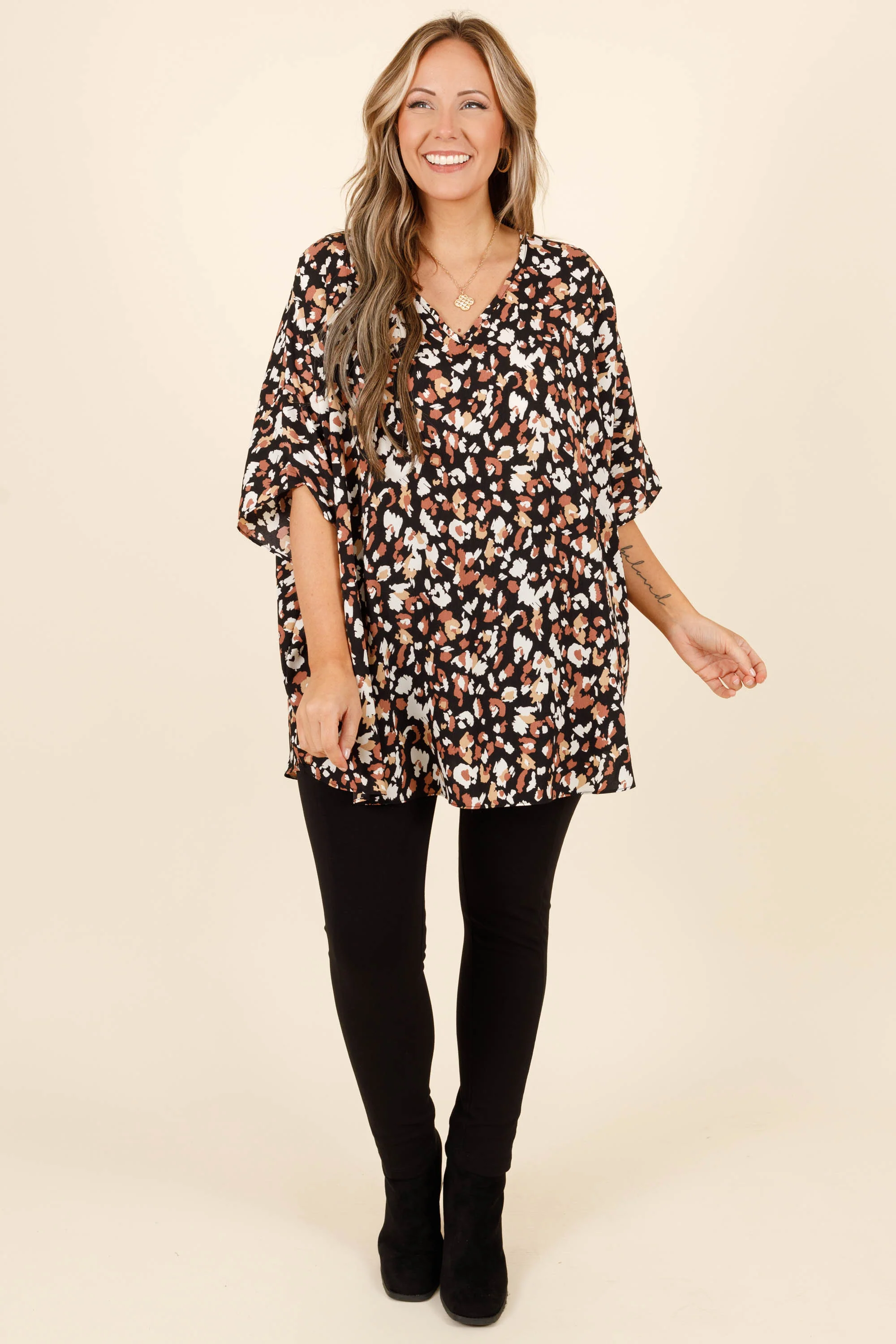 Right To My Heart Top, Black - Giverhouse