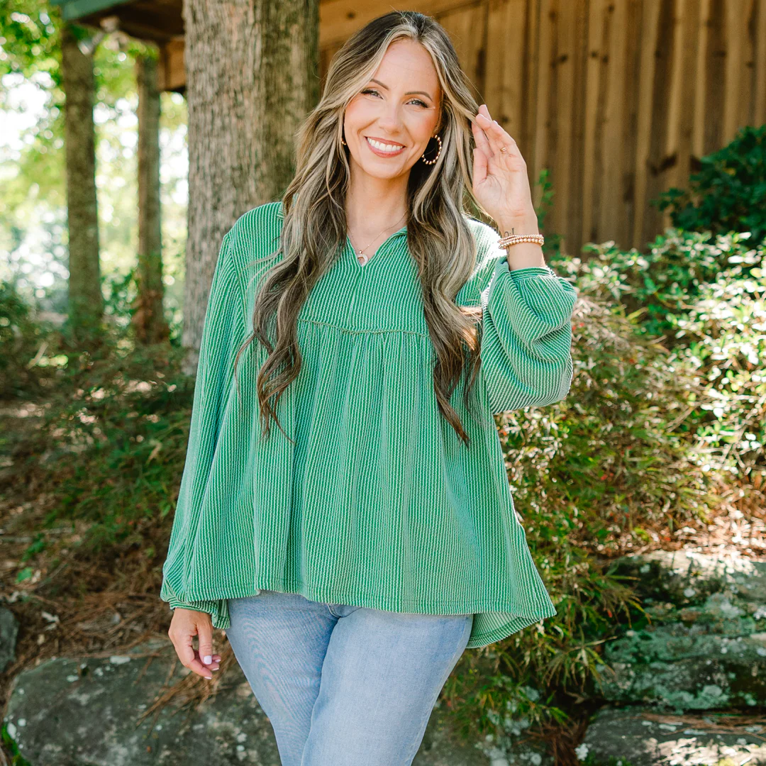 Enchanting Days Top, Green - Giverhouse