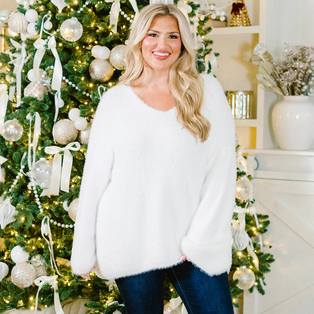 Your Touch Is Enough Sweater, White - Giverhouse