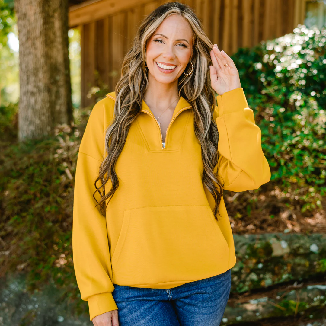 Sporty Chic Pullover, Chartreuse - Giverhouse