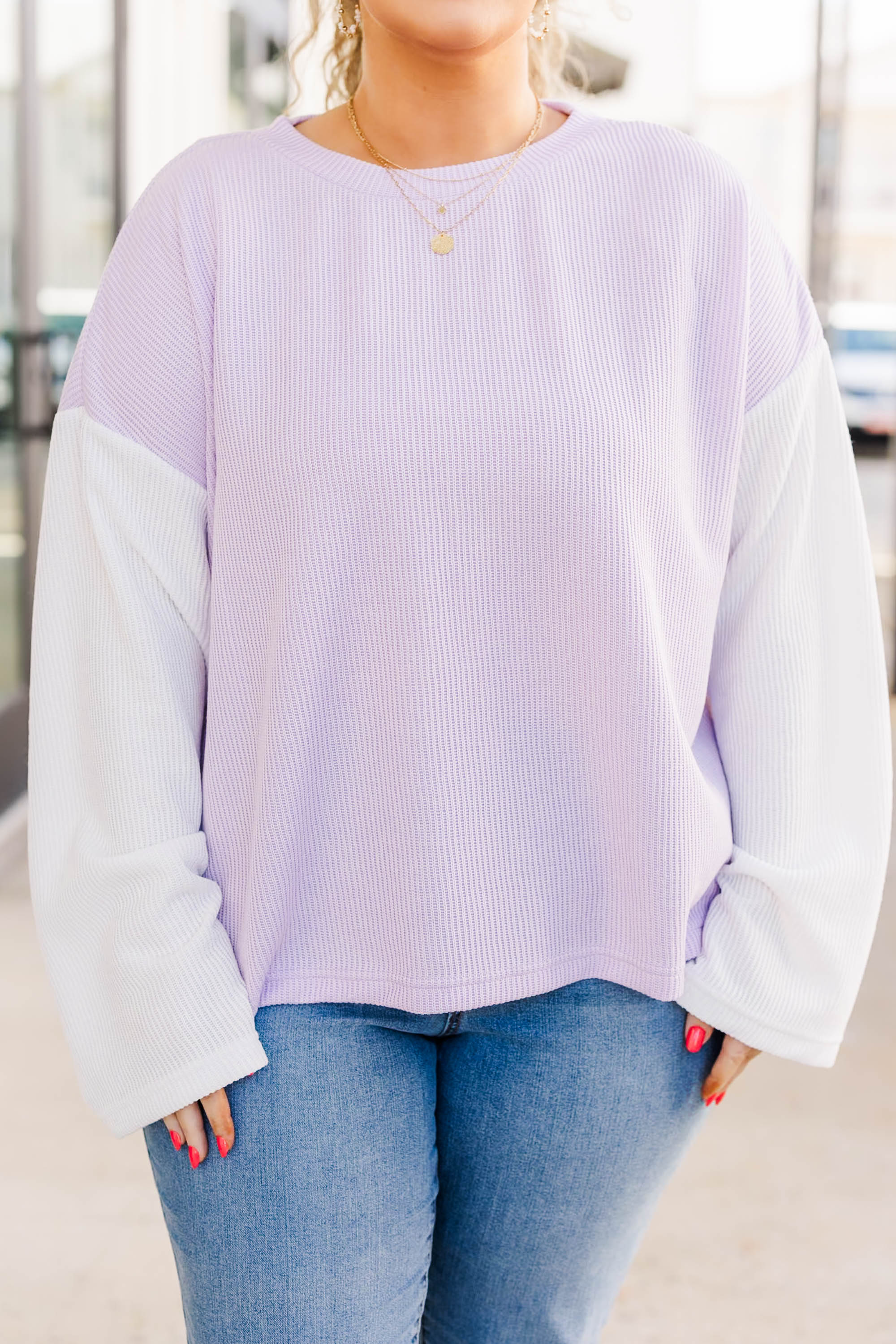 Keep Showing Up Top, Lavender-Pink - Giverhouse