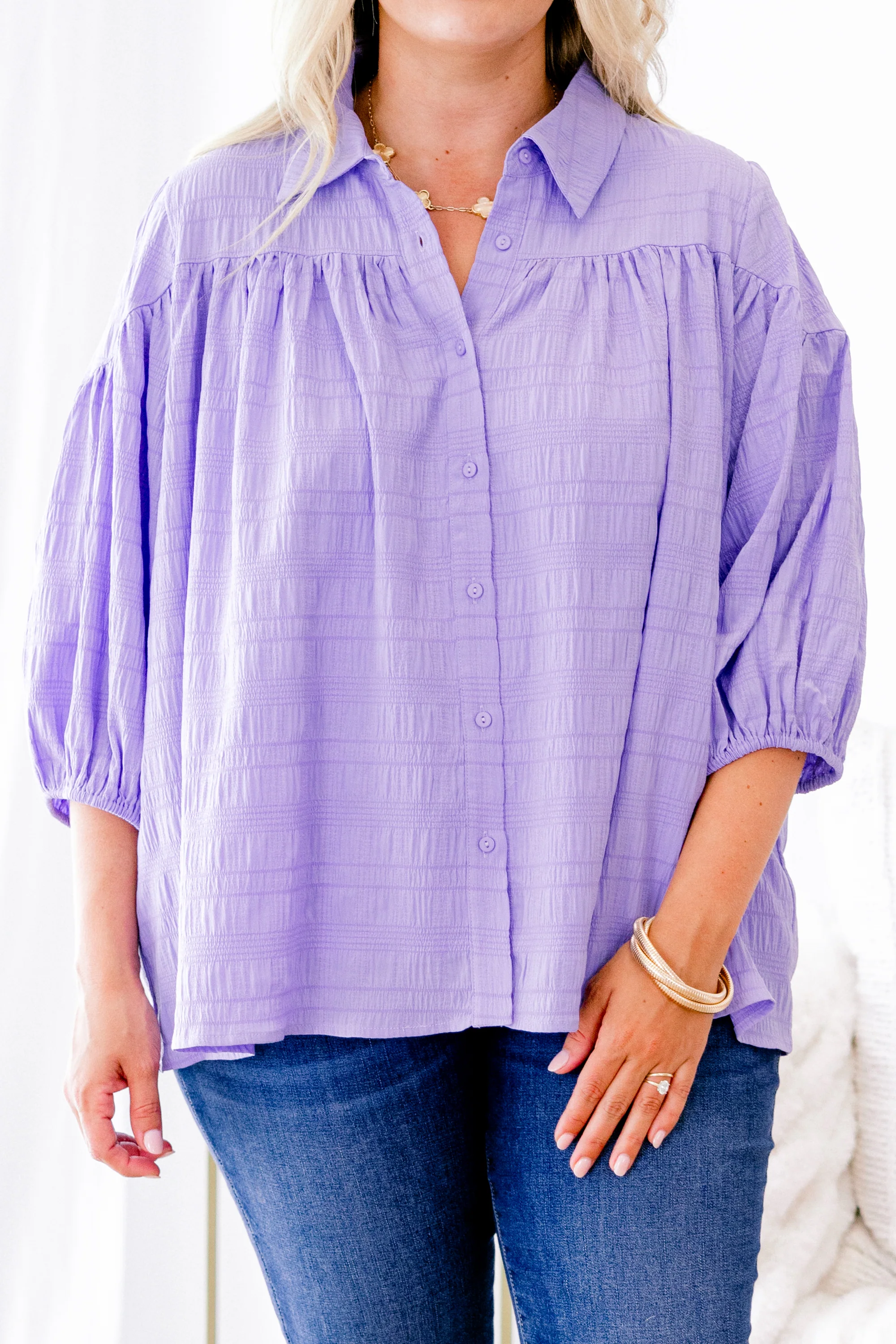 Love Is All Around Blouse, Purple - Giverhouse