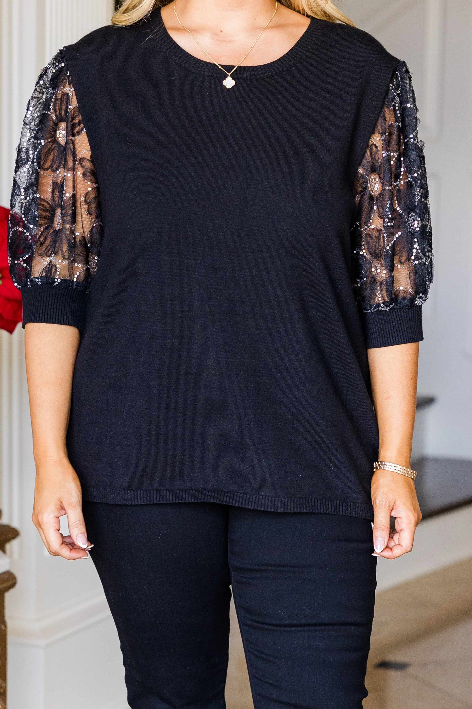 Shine Bright Darling Top, Black - Giverhouse