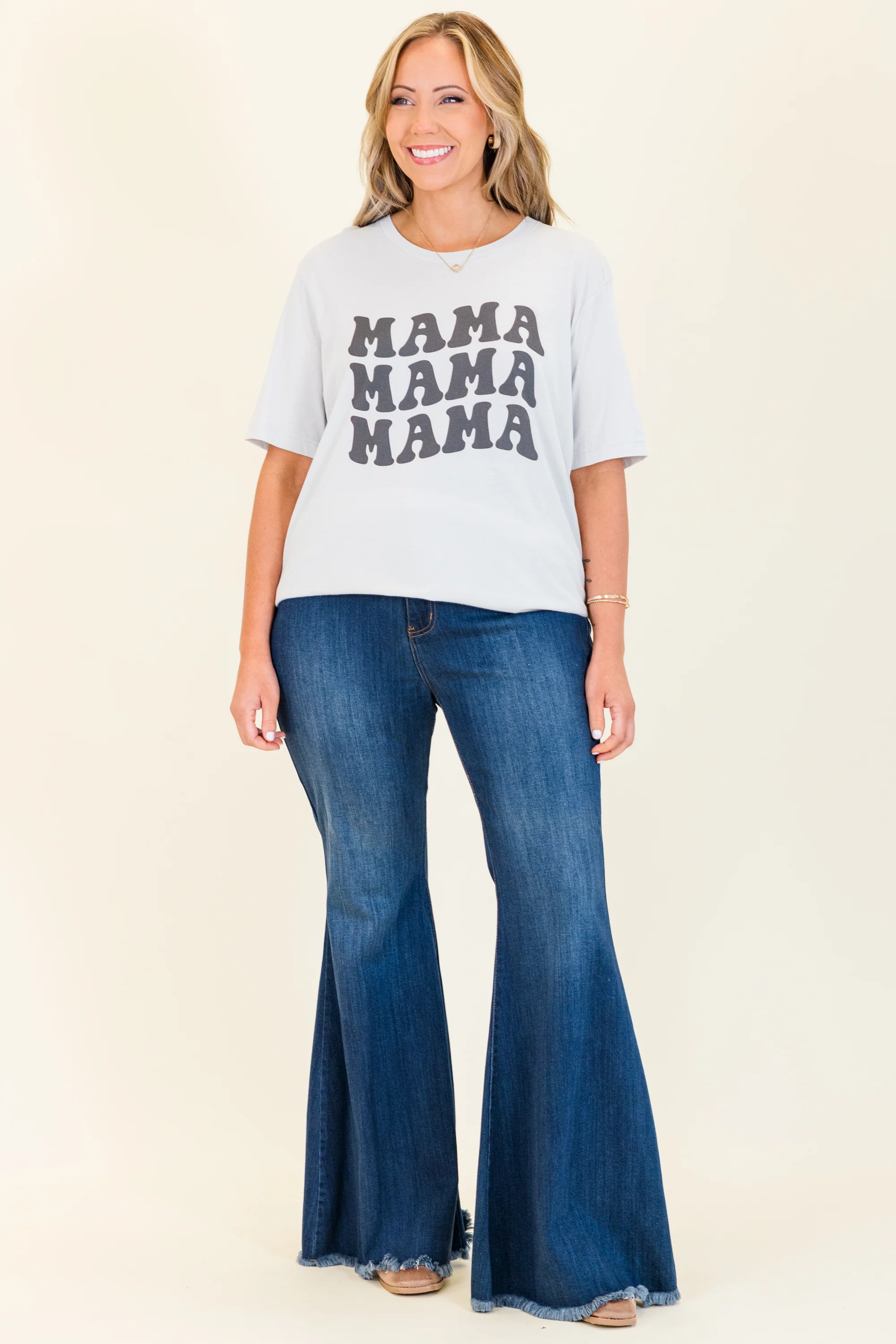 Mama Mama Mama Tee, Silver - Giverhouse