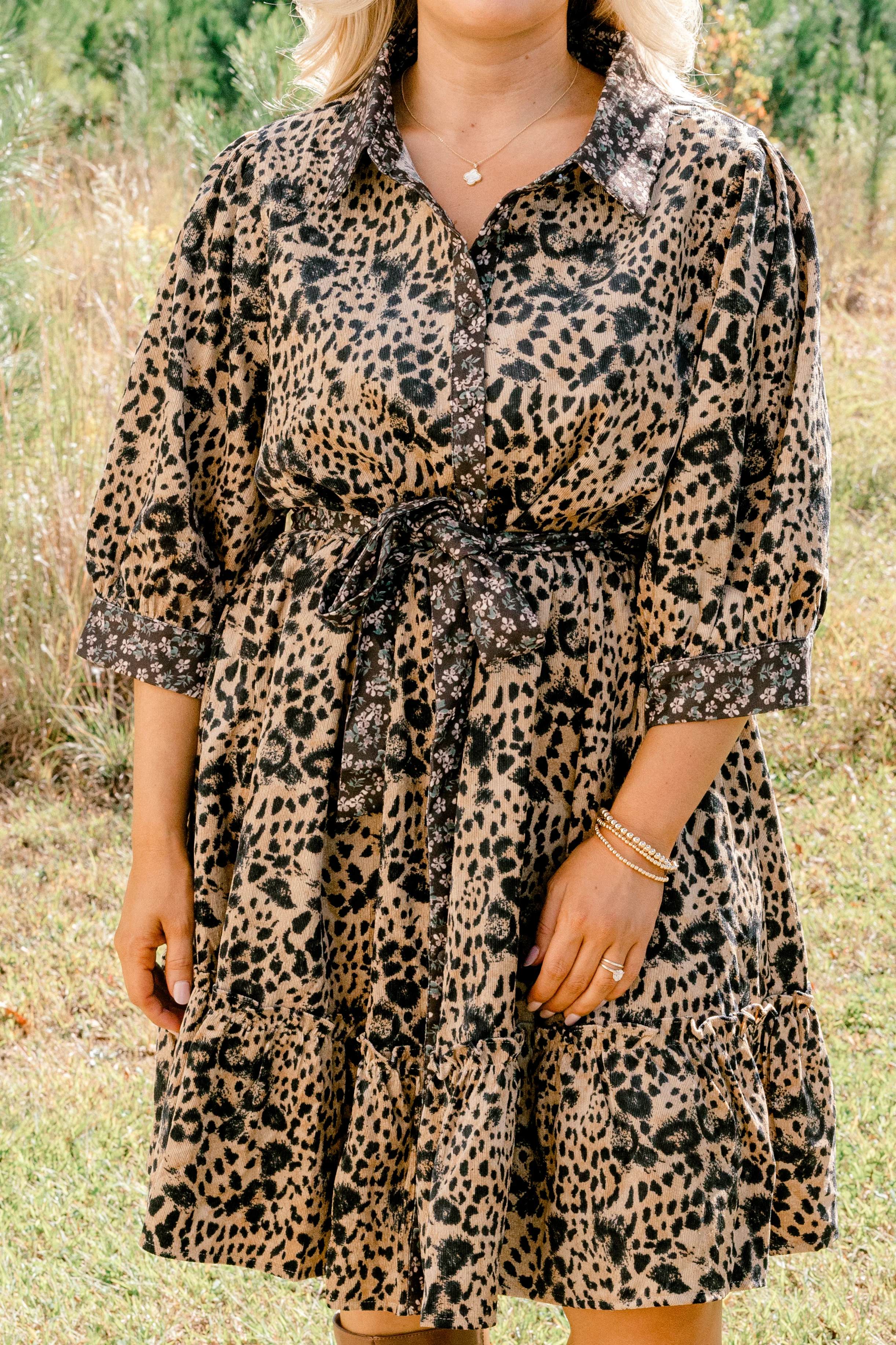 In The Meantime Dress, Leopard - Giverhouse