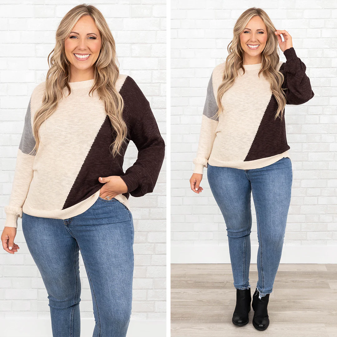 Always Thinking Sweater, Oatmeal - Giverhouse